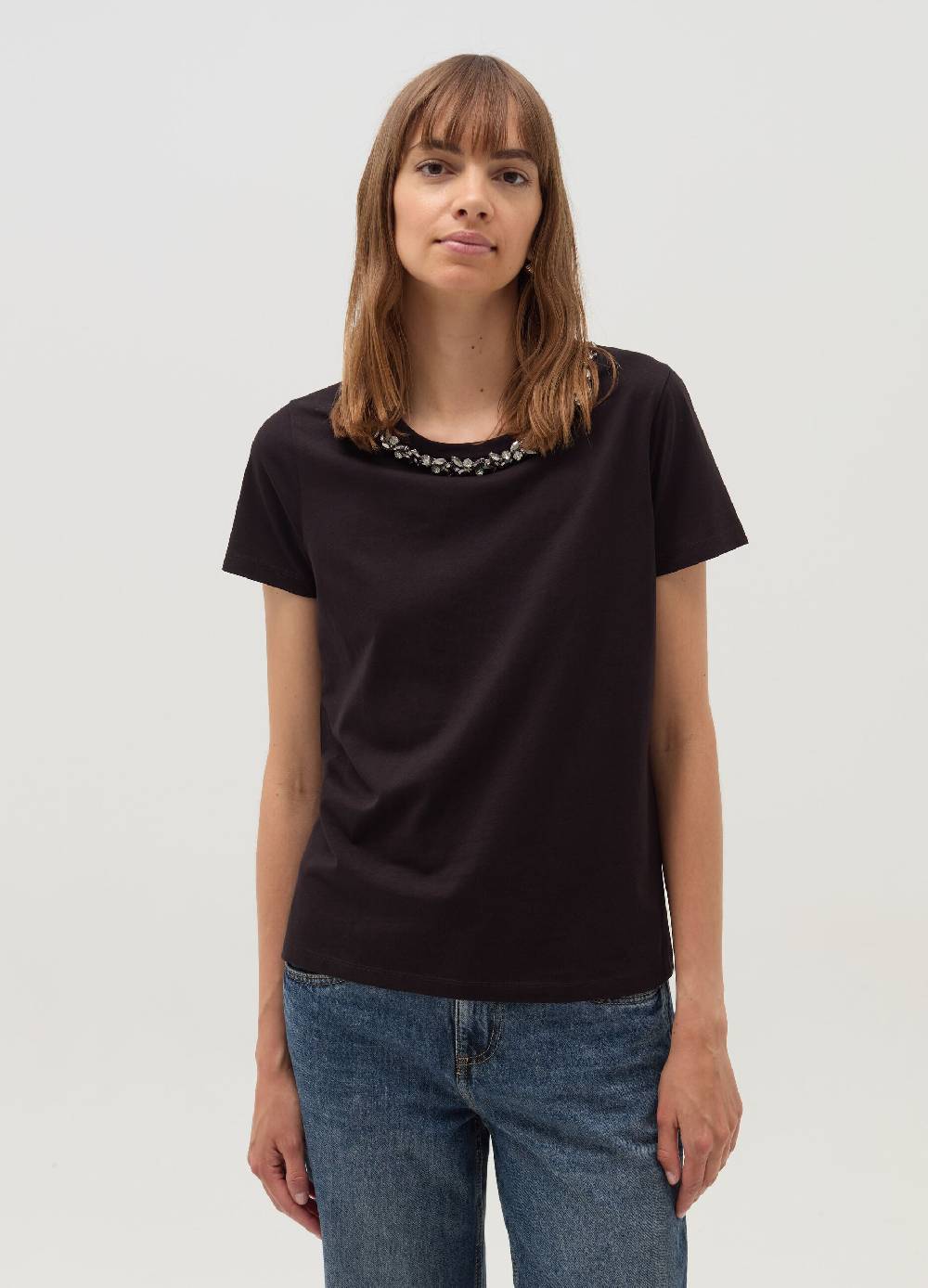 OVS T-shirt girocollo con applicazioni gioiello Consegna Veloce