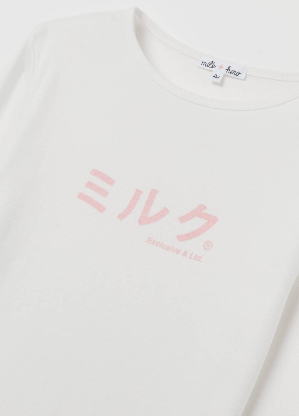 MILK+HERO T-shirt in cotone con maniche lunghe Fino Al -60%