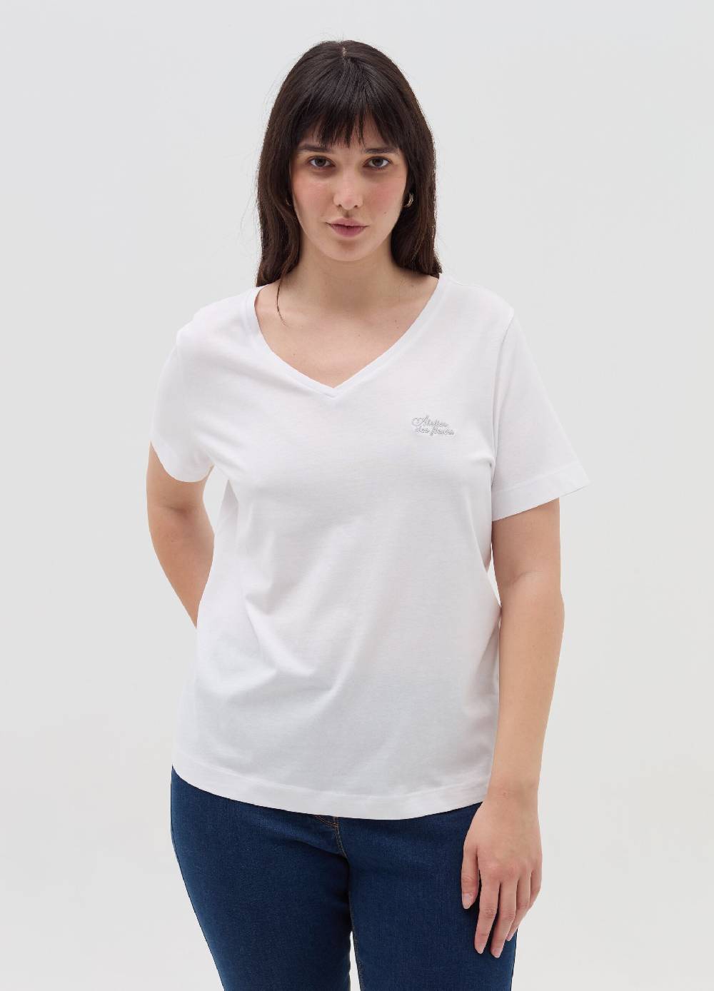 MYA T-shirt con ricamo lurex Curvy Presa