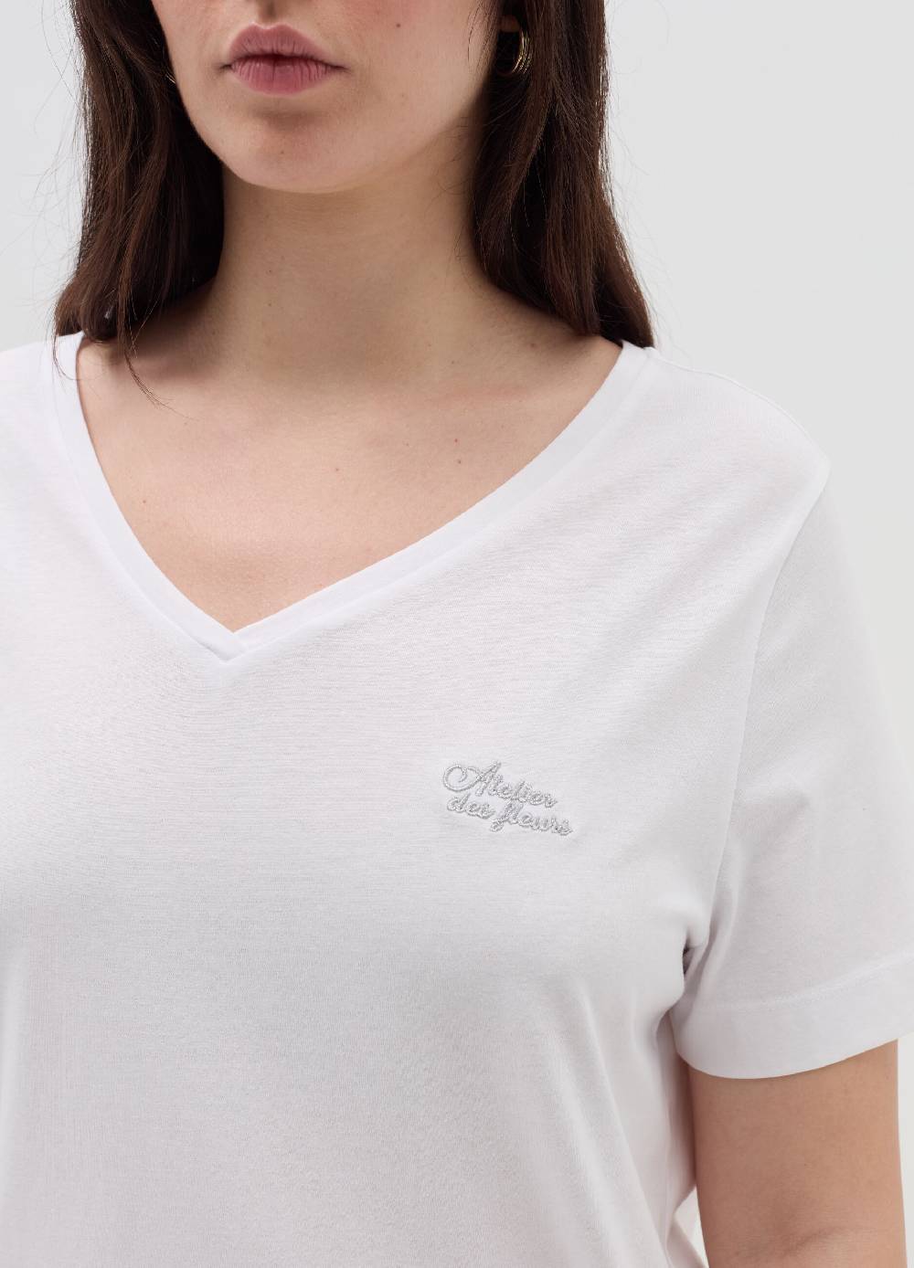 MYA T-shirt con ricamo lurex Curvy Presa