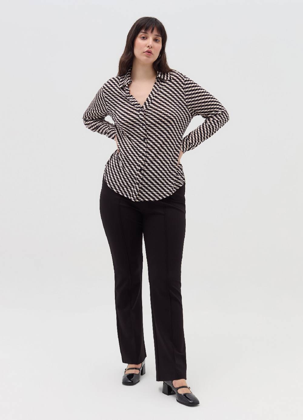 MYA Camicia fantasia optical Curvy Saldi Di Fabbrica
