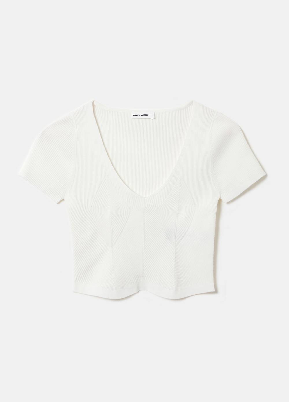 TALLY WEIJL Crop top a costine Pezzi Unici