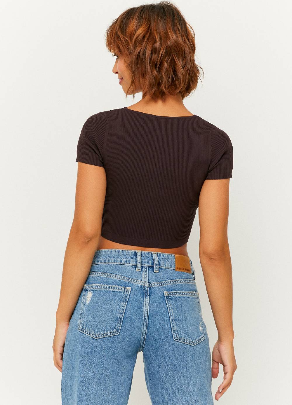 TALLY WEIJL Crop top a costine Offerte speciali