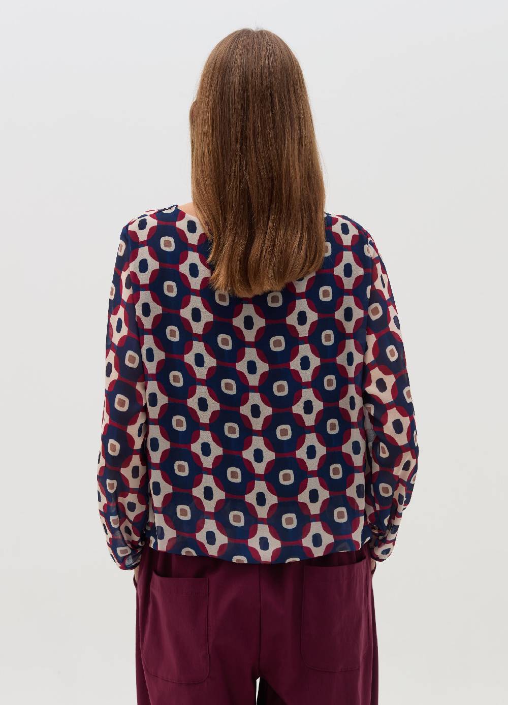 HYBRID Blusa con stampa geometrica Convenienza