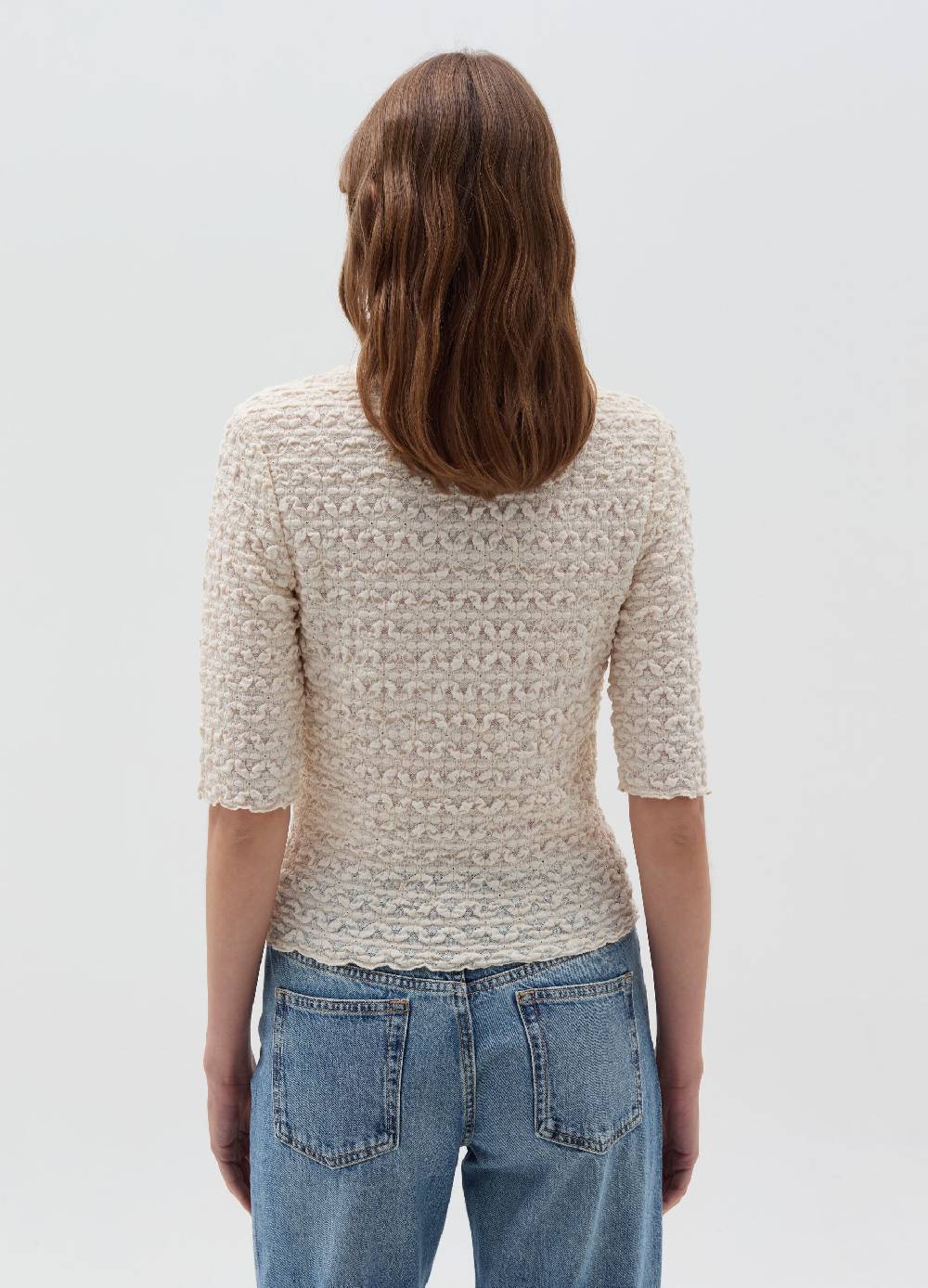 OVS T-shirt pointelle con lavorazione in rilievo Sconto
