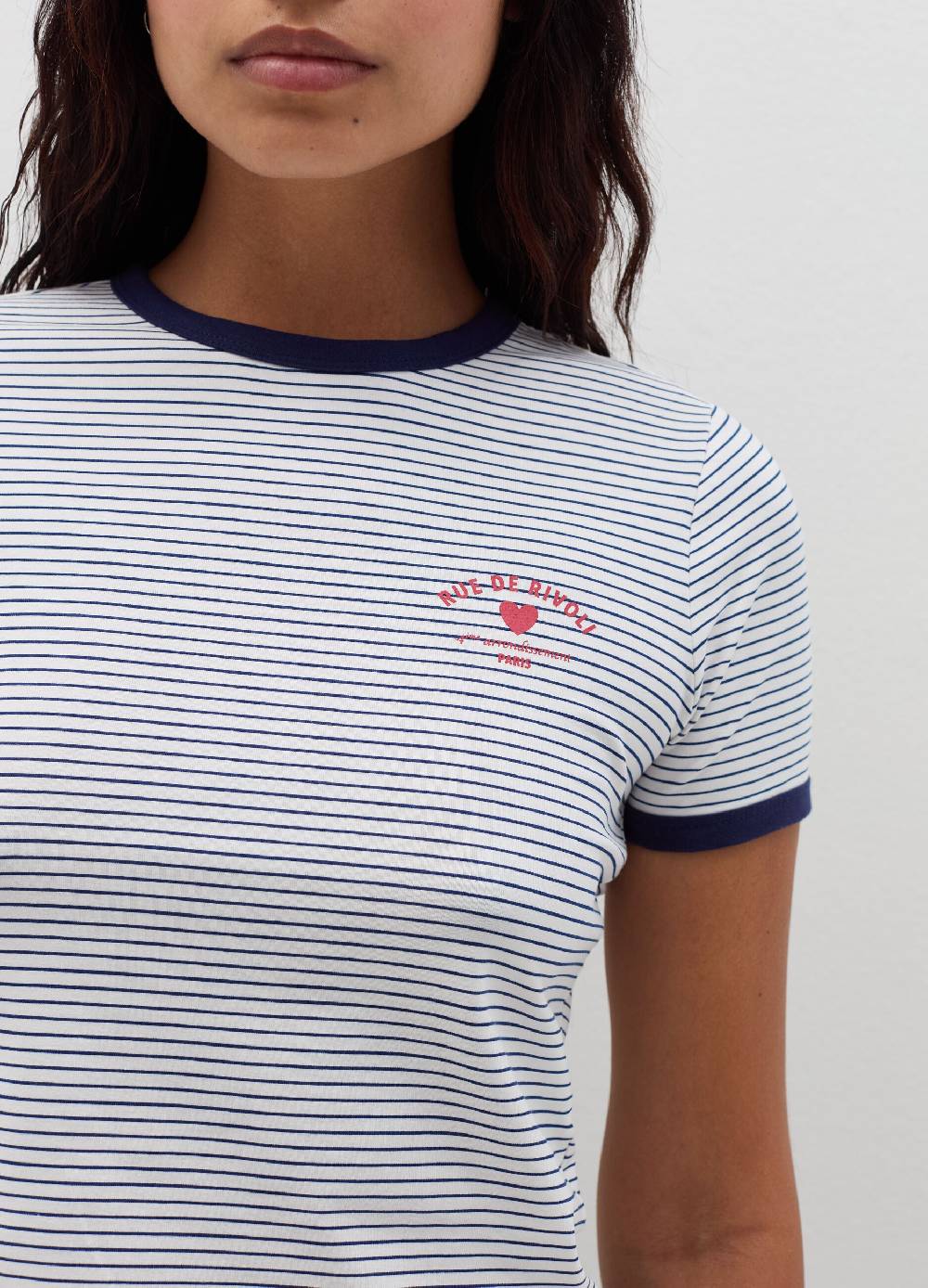 B. ANGEL T-shirt con profili a contrasto e stampa Saldi