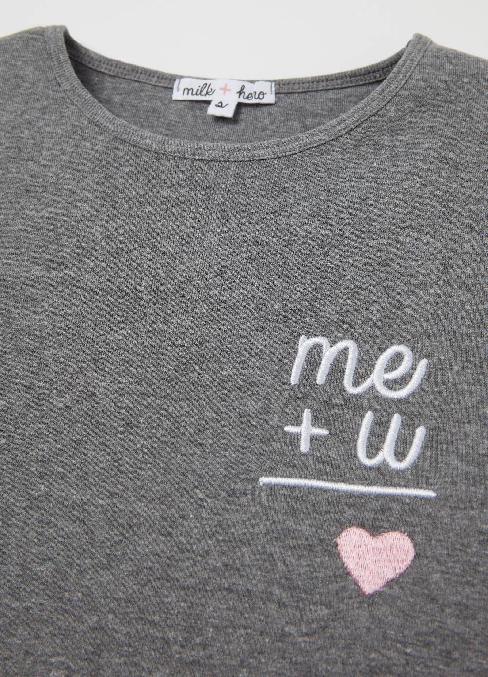 MILK+HERO T-shirt girocollo con ricamo Hotsell