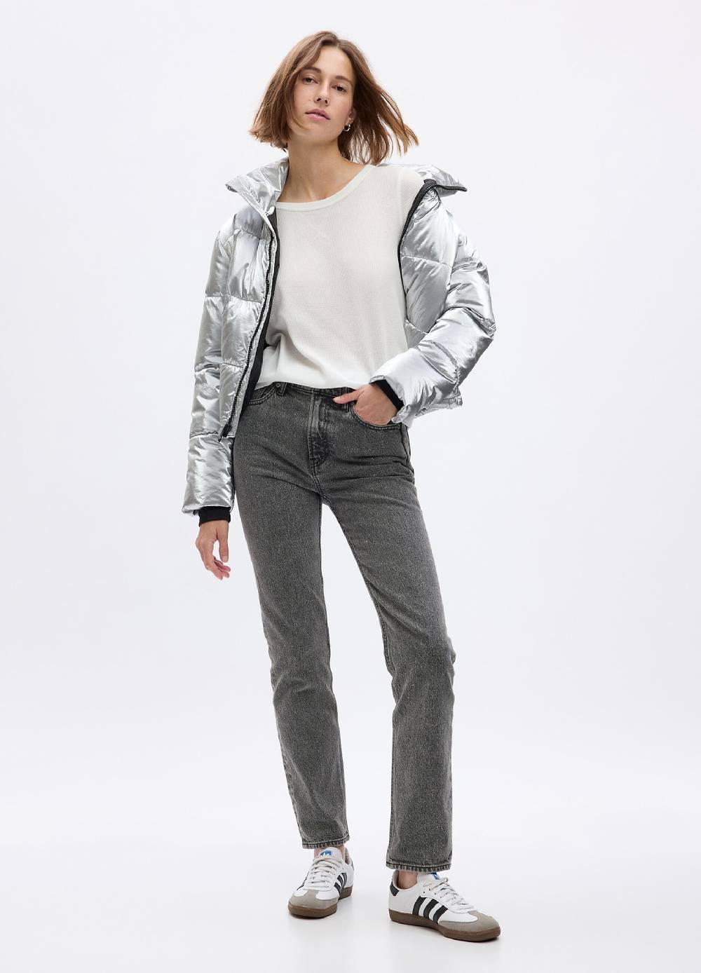 GAP T-shirt con micro trama waffle a maniche lunghe Vendita