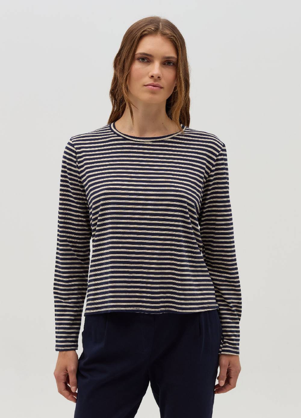 HYBRID T-shirt a righe in lurex con maniche lunghe Pezzi Unici