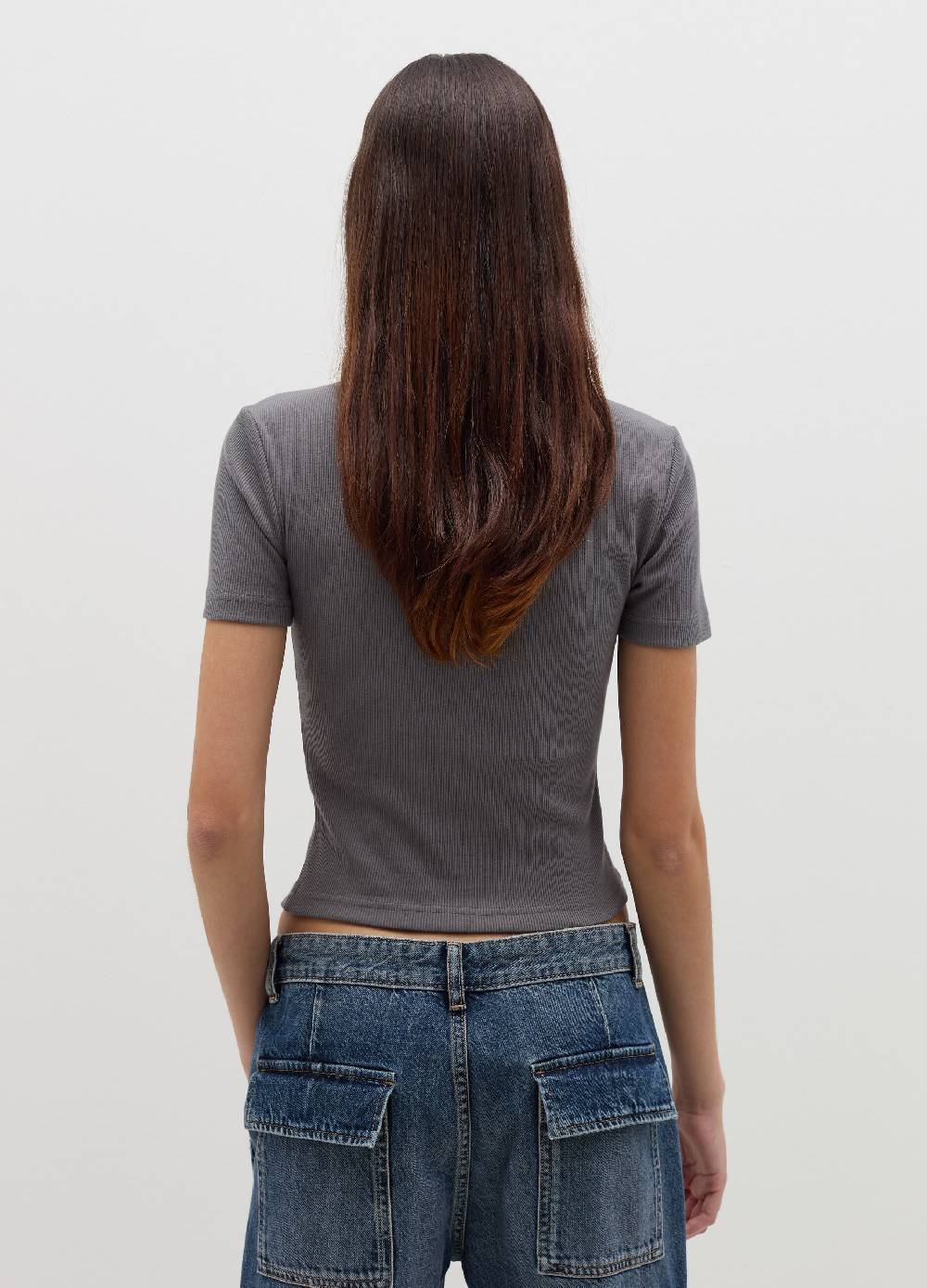 B. ANGEL T-shirt in cotone stretch a costine Fino Al -60%