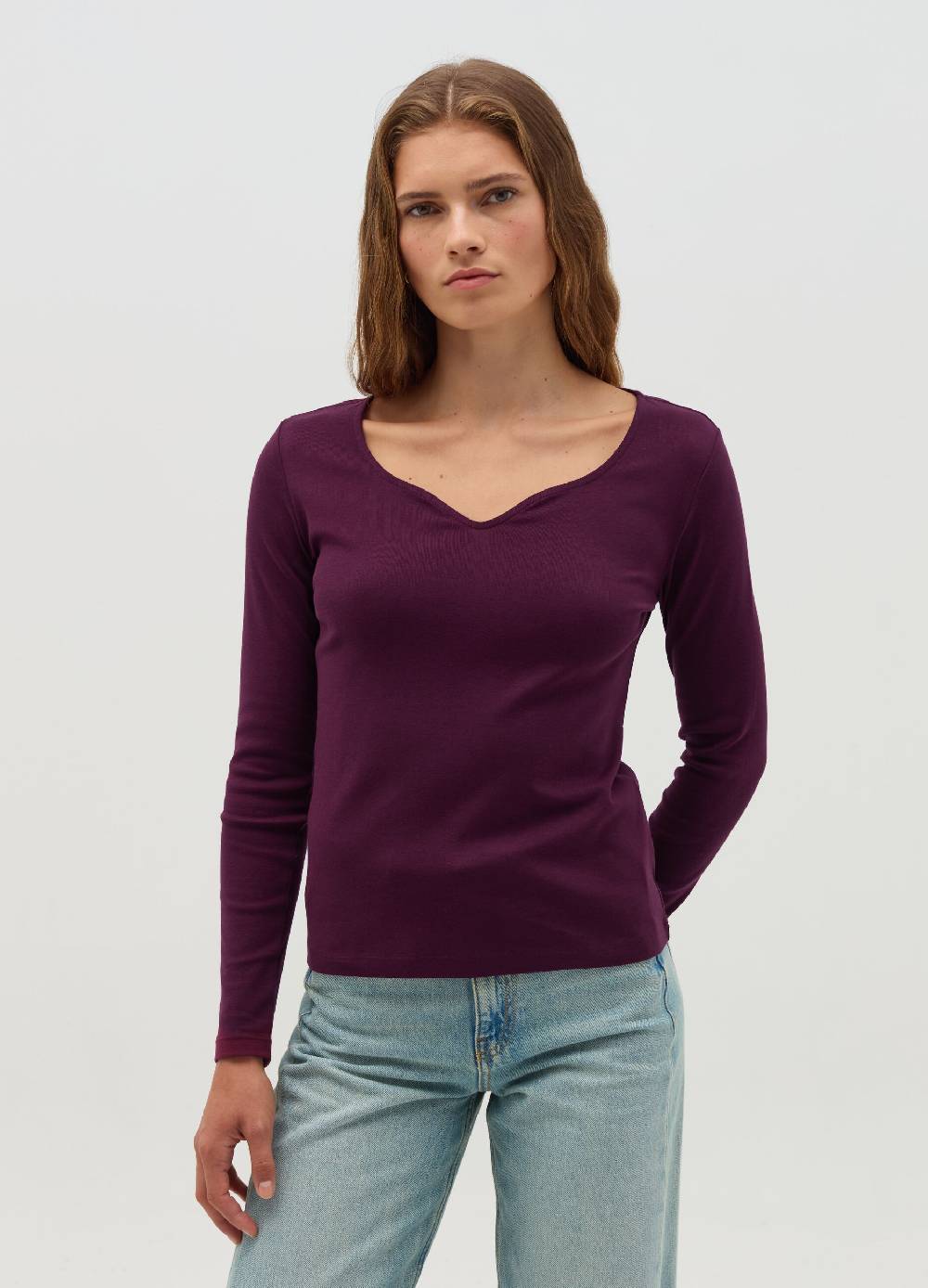 OVS T-shirt a maniche lunghe con scollo a cuore Convenienza