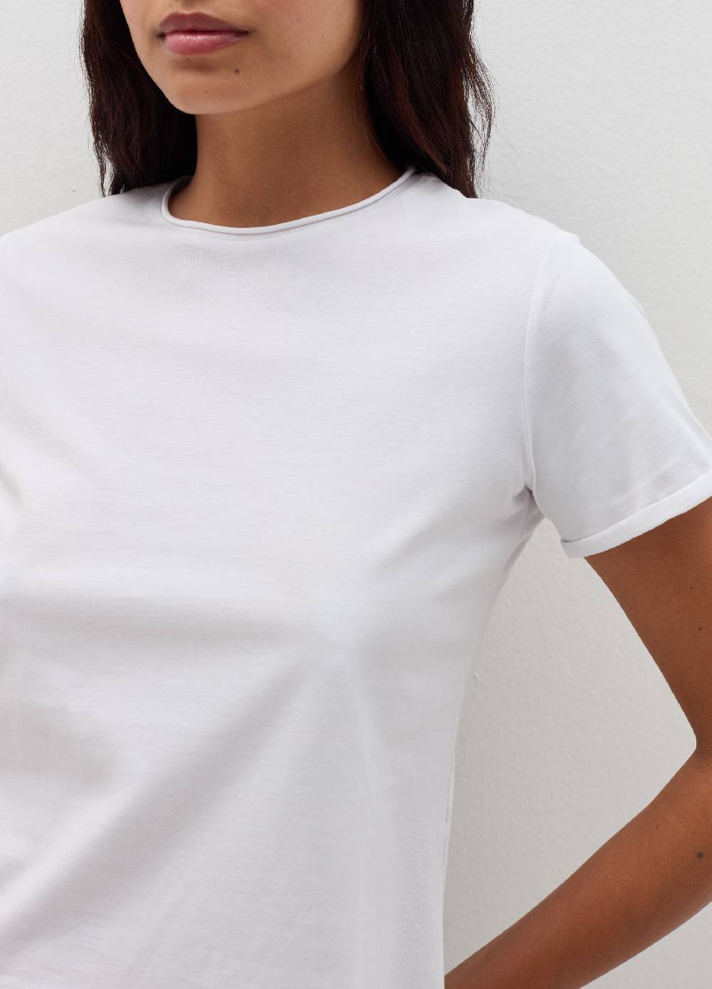 B. ANGEL T-shirt in cotone scollo rotondo Presa