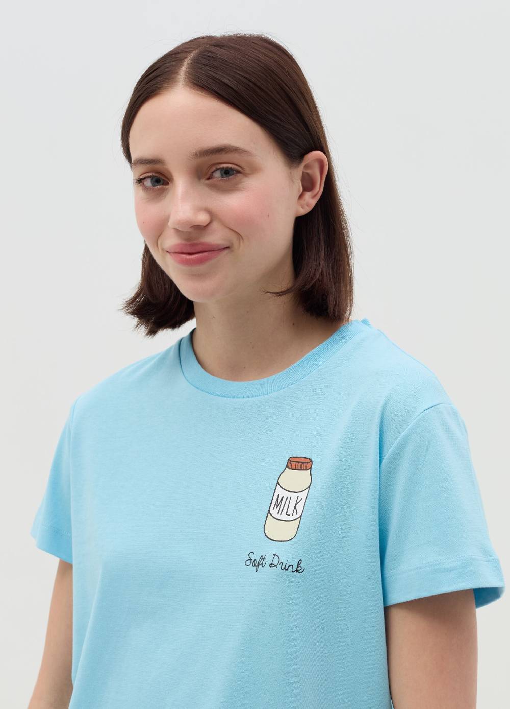 MILK+HERO T-shirt girocollo in cotone Economico