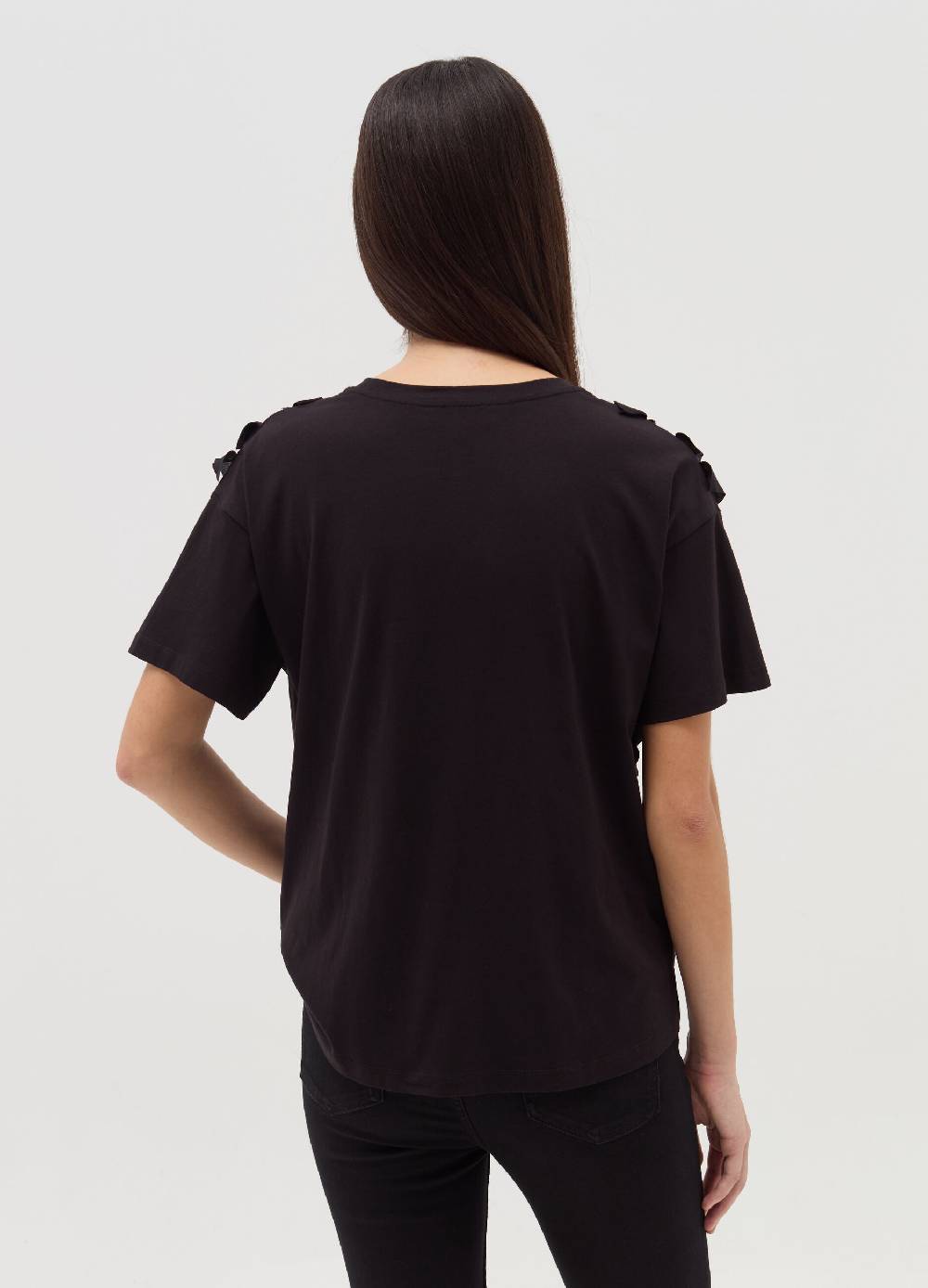 OVS T-shirt con rouches e volant Saldi Di Fabbrica