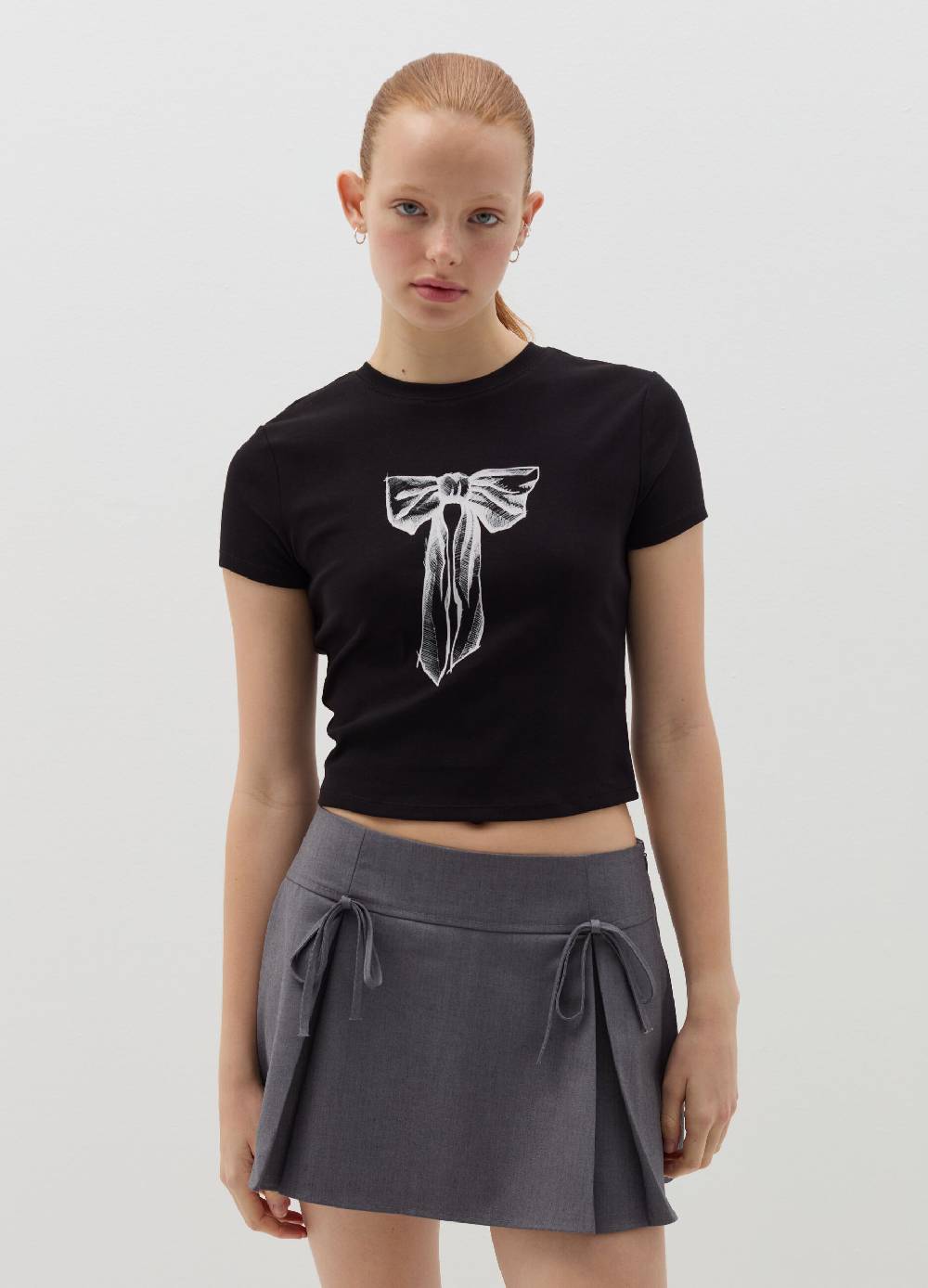 B. ANGEL T-shirt in cotone stretch con stampa Moda