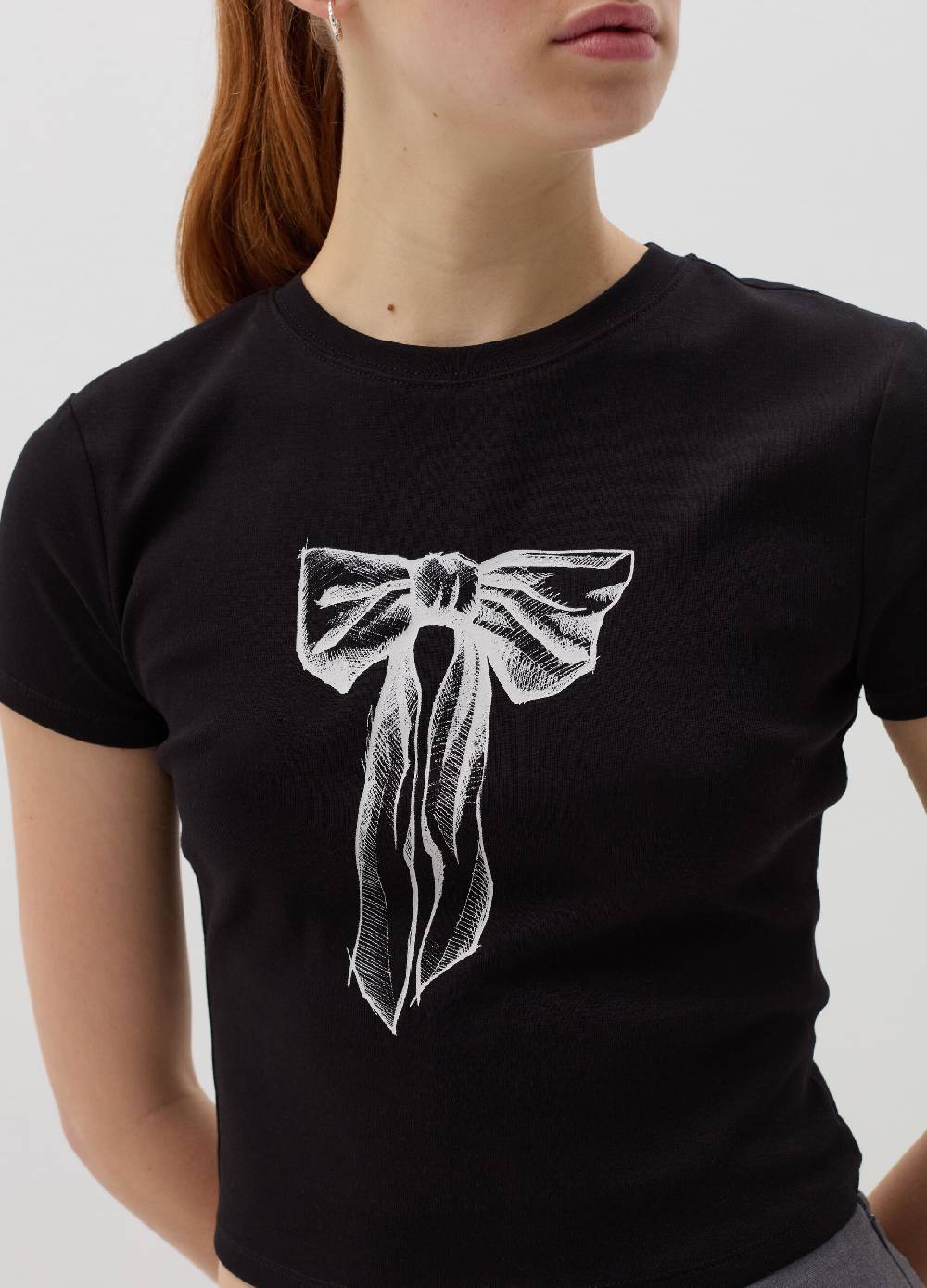 B. ANGEL T-shirt in cotone stretch con stampa Moda
