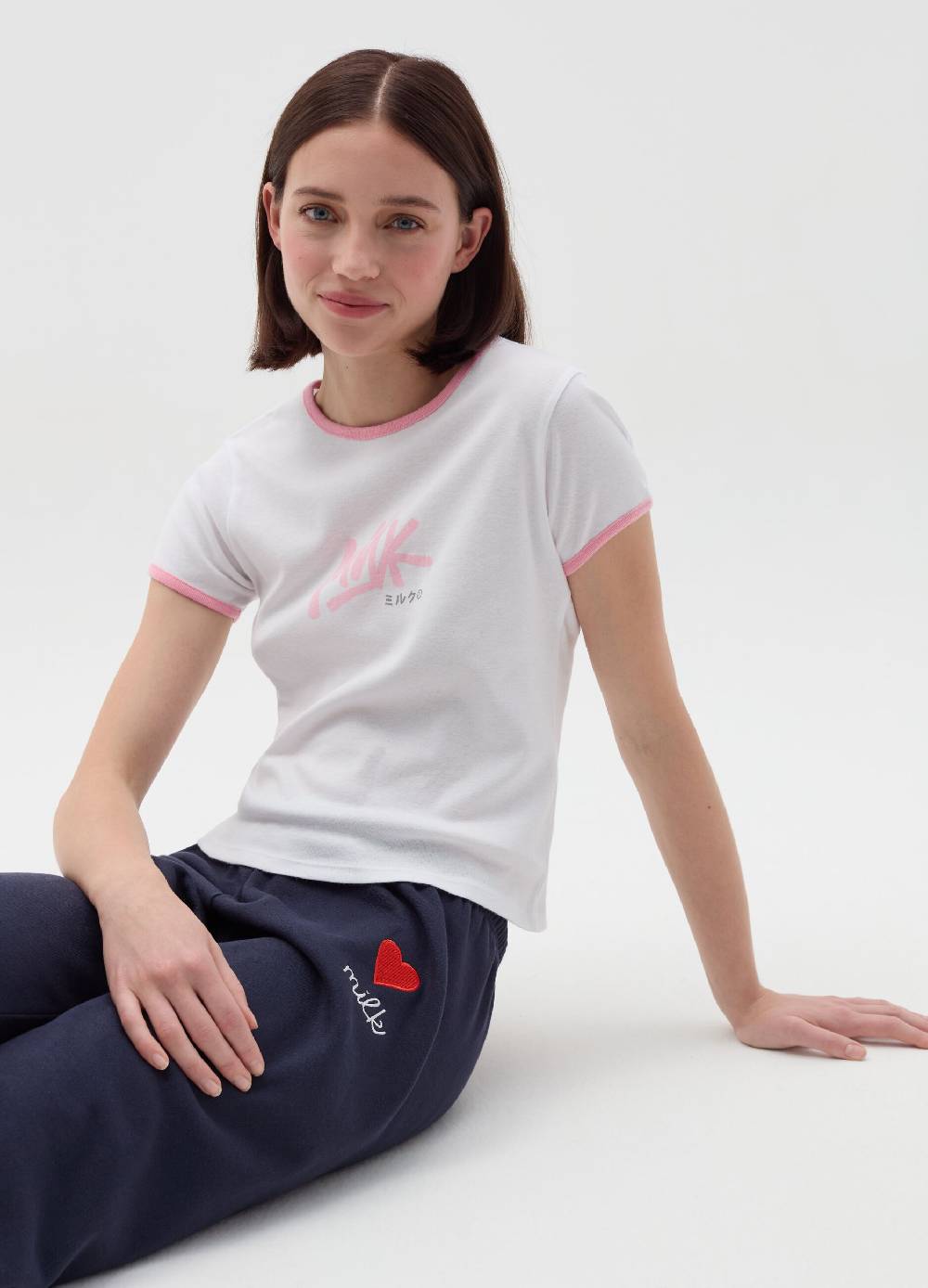 MILK+HERO T-shirt girocollo con stampa Sottocosto