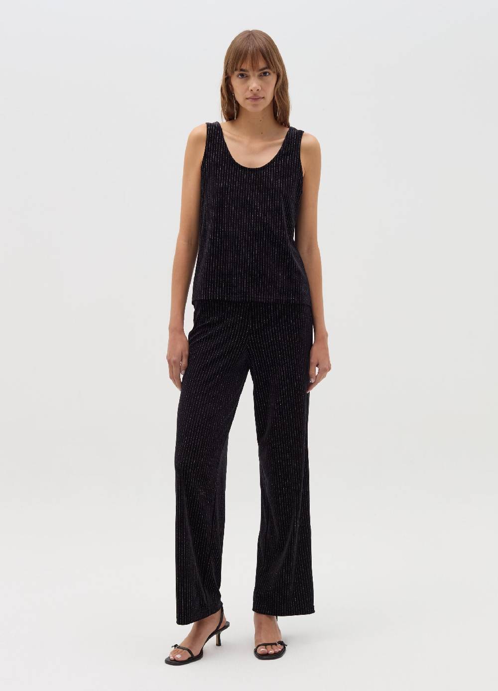OVS Tank top in velluto con fil coupe in lurex Vendita Calda