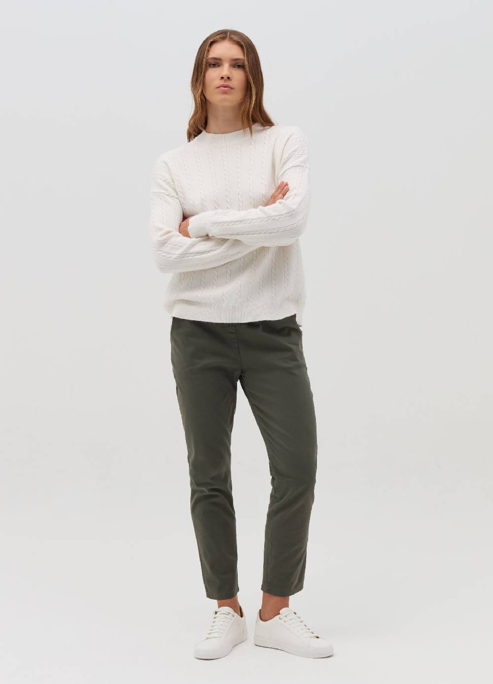 HYBRID Pullover a coste con lavorazione intrecciata Negozio