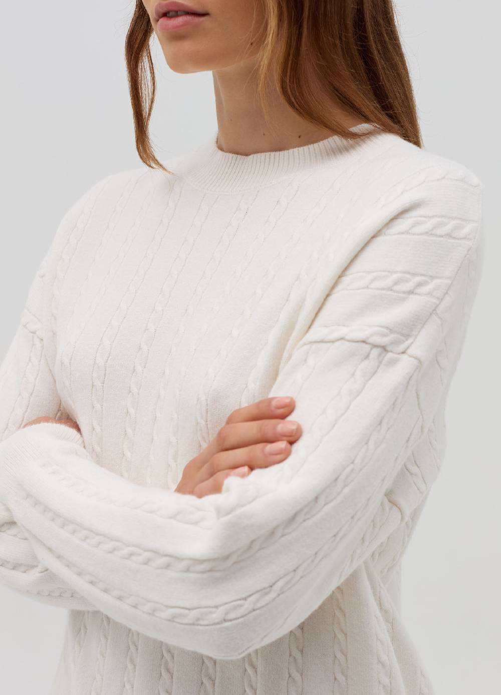 HYBRID Pullover a coste con lavorazione intrecciata Negozio