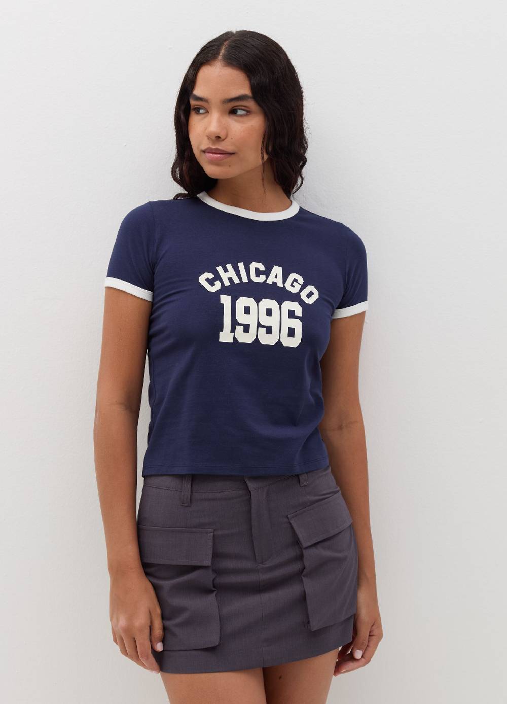 B. ANGEL T-shirt con profili a contrasto e stampa 2025