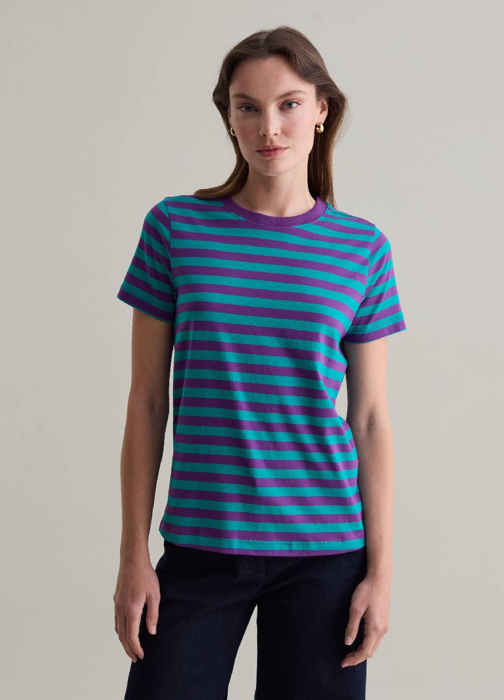 PIOMBO T-shirt in cotone Supima a righe Promozione