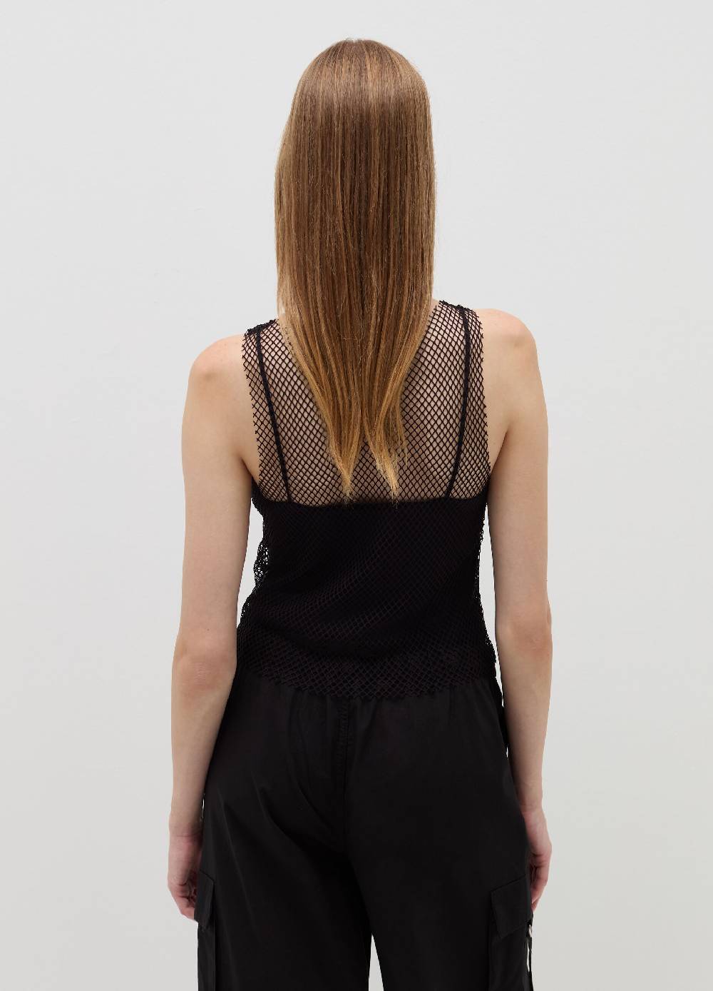 B. ANGEL Tank top in rete con micro strass Acquista Ora