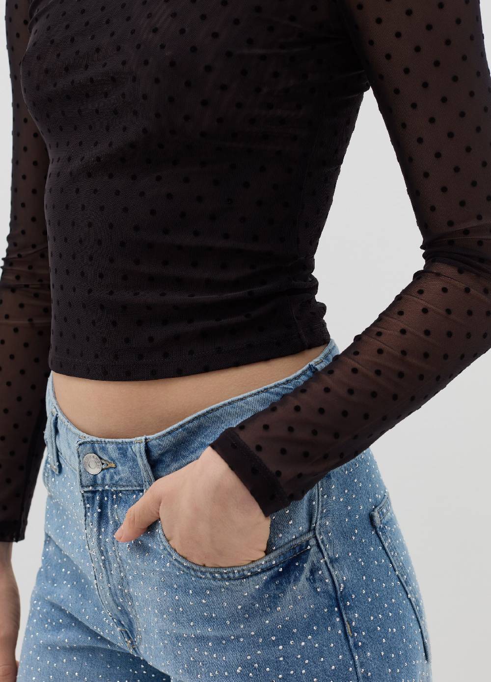 B. ANGEL T-shirt in mesh a pois Shopping Online