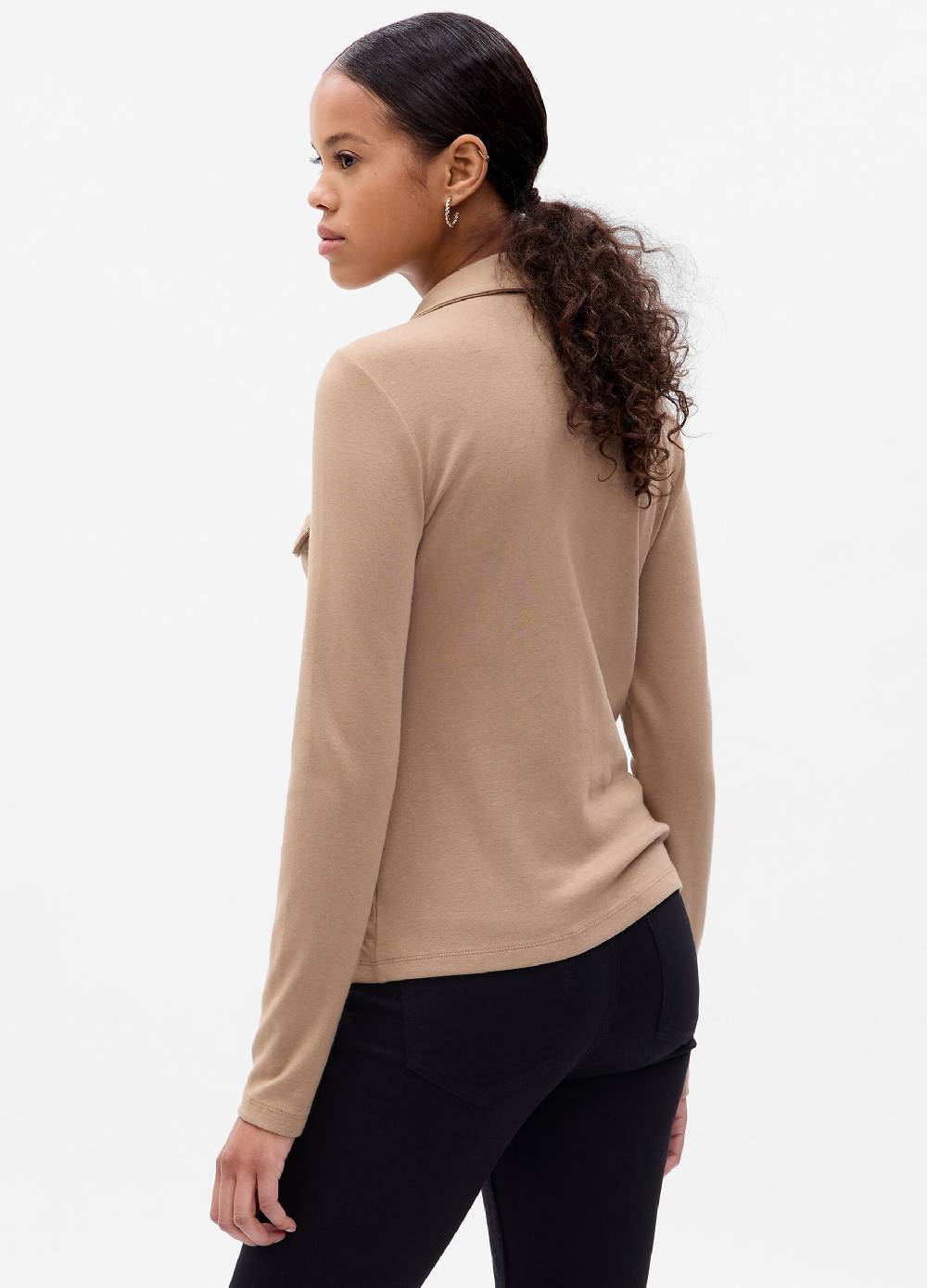 GAP T-shirt a maniche lunghe con colletto Saldi