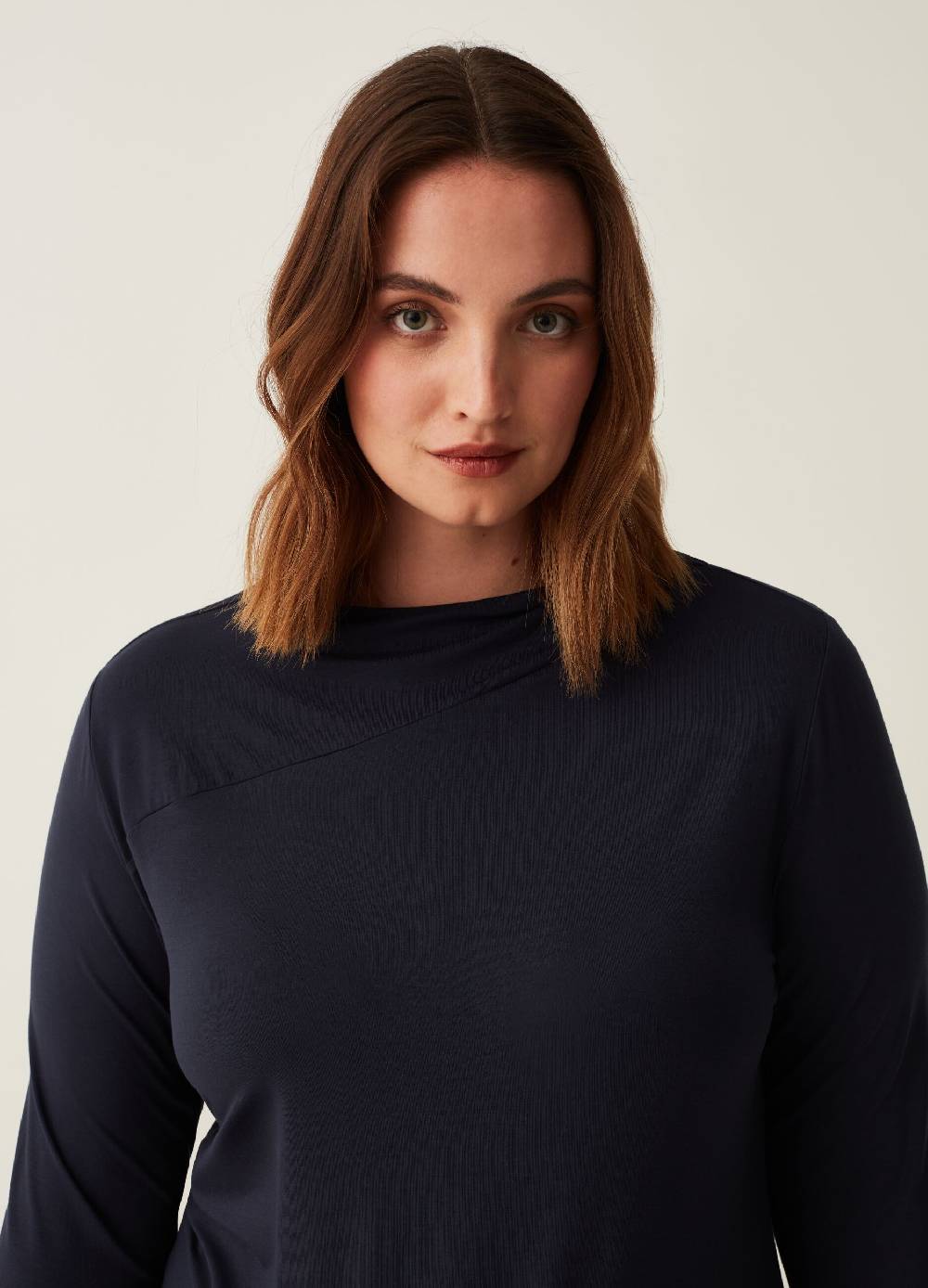 MYA T-shirt in viscosa stretch Curvy Saldi Di Fabbrica
