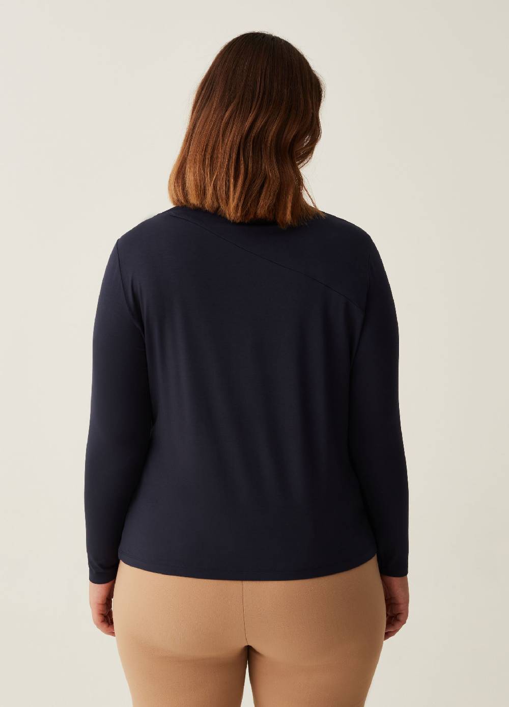 MYA T-shirt in viscosa stretch Curvy Saldi Di Fabbrica