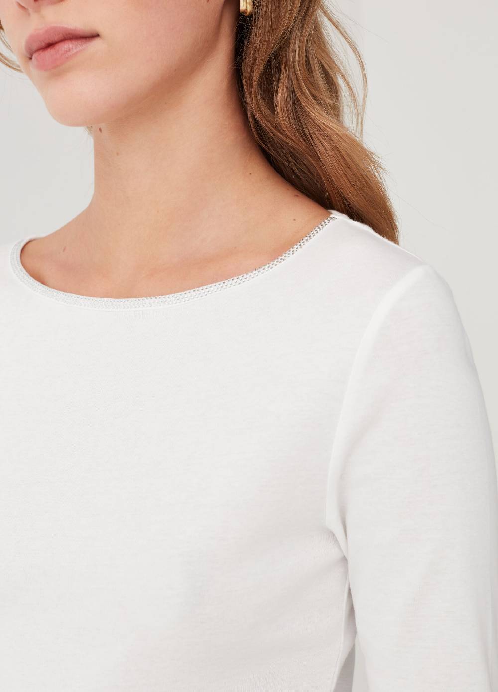OVS T-shirt scollo rotondo con profilo in strass 2025