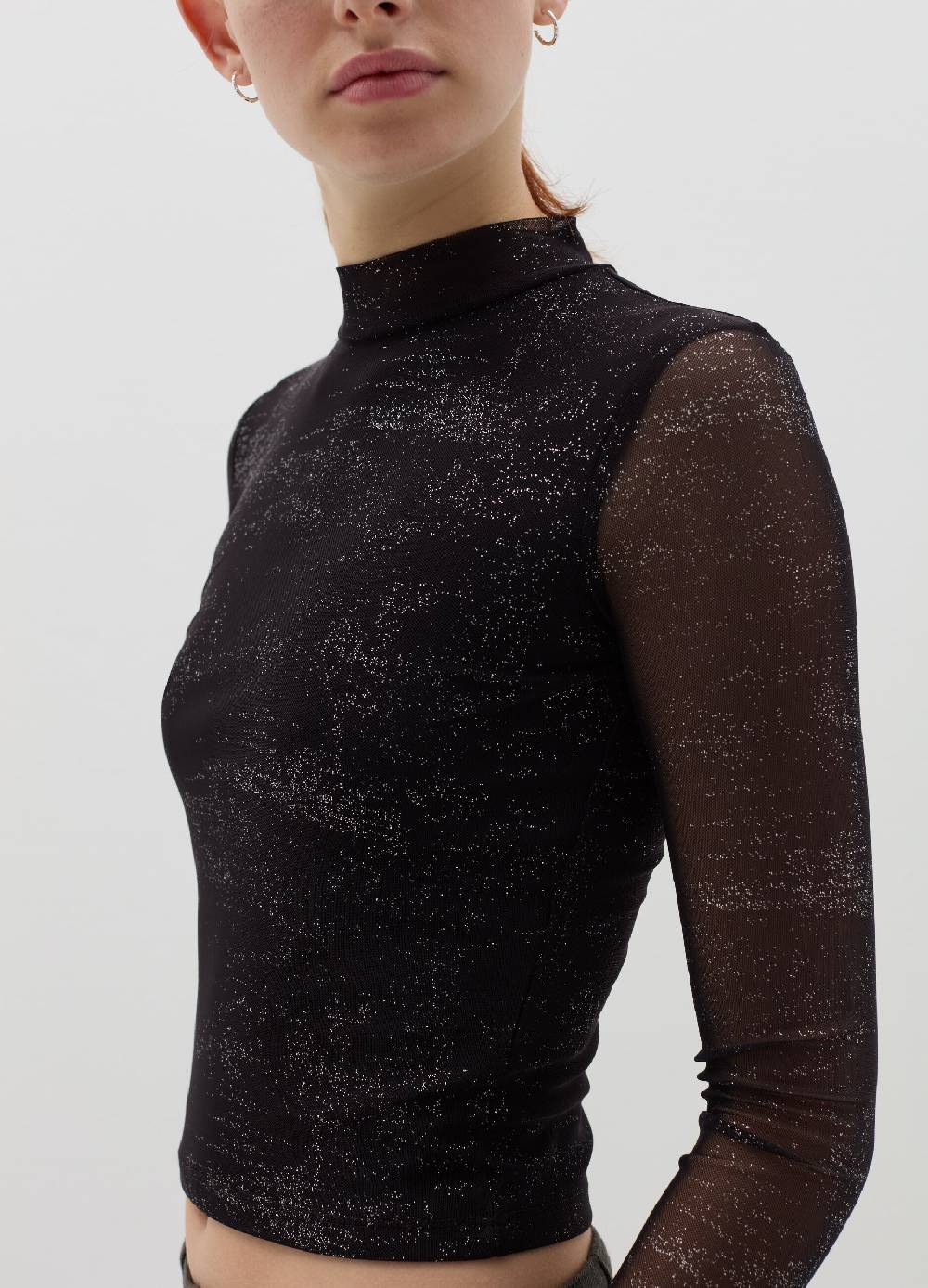 B. ANGEL T-shirt in mesh con glitters all-over Vendita