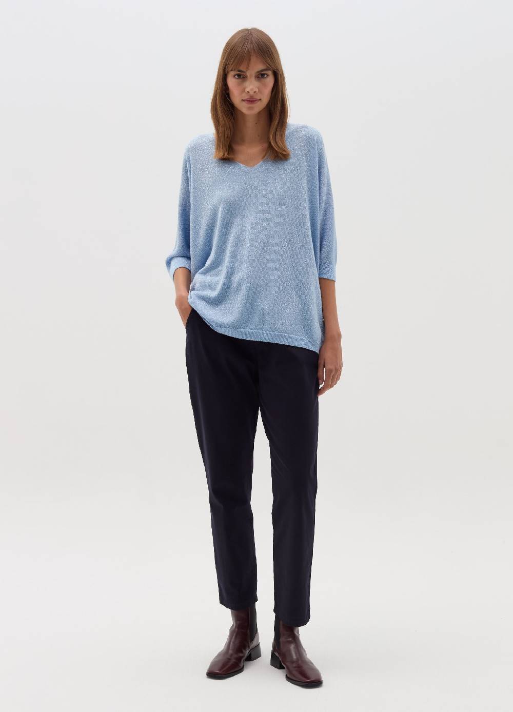 HYBRID Maglia in lurex con maniche a tre quarti Promozione