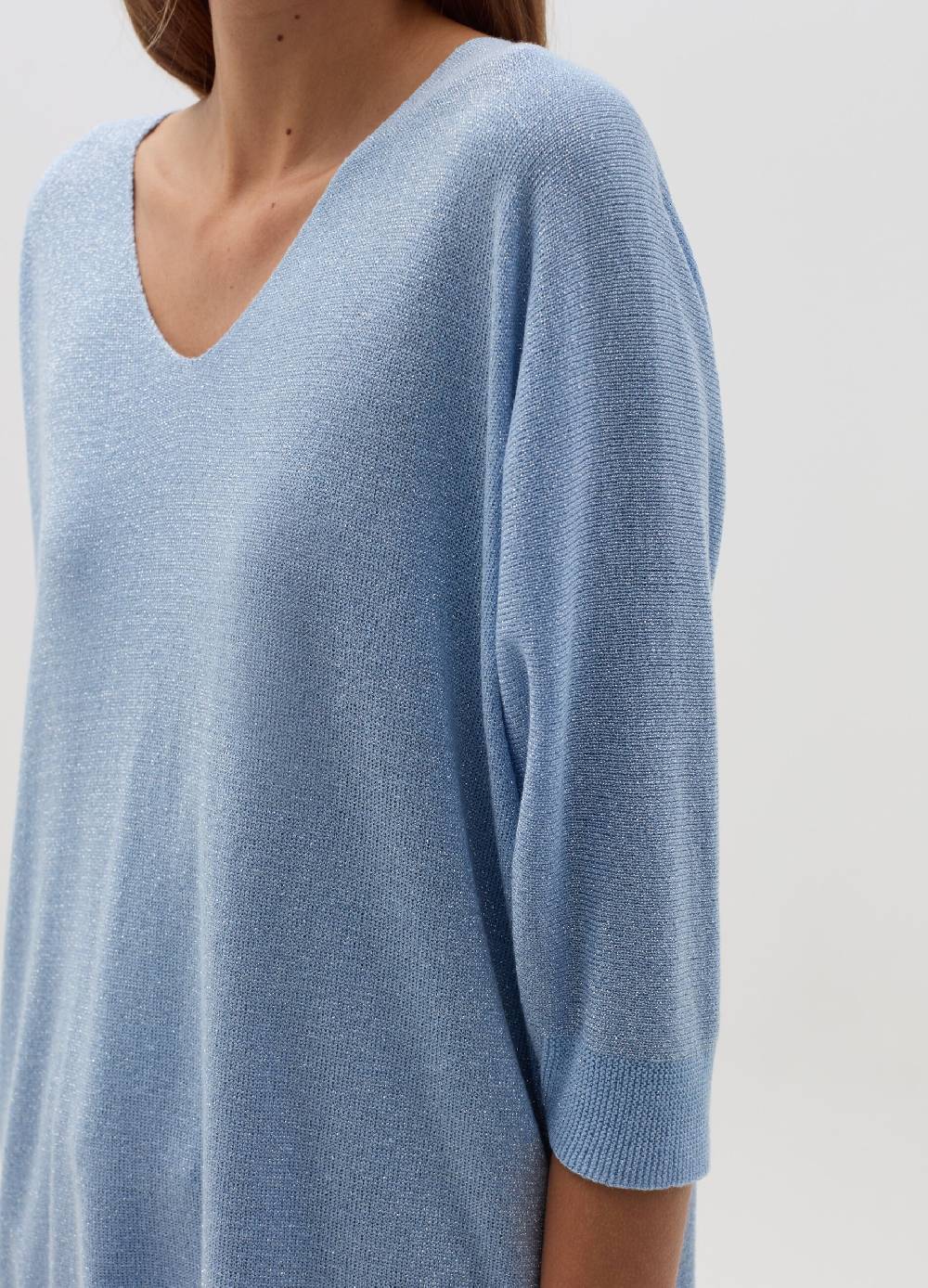 HYBRID Maglia in lurex con maniche a tre quarti Promozione