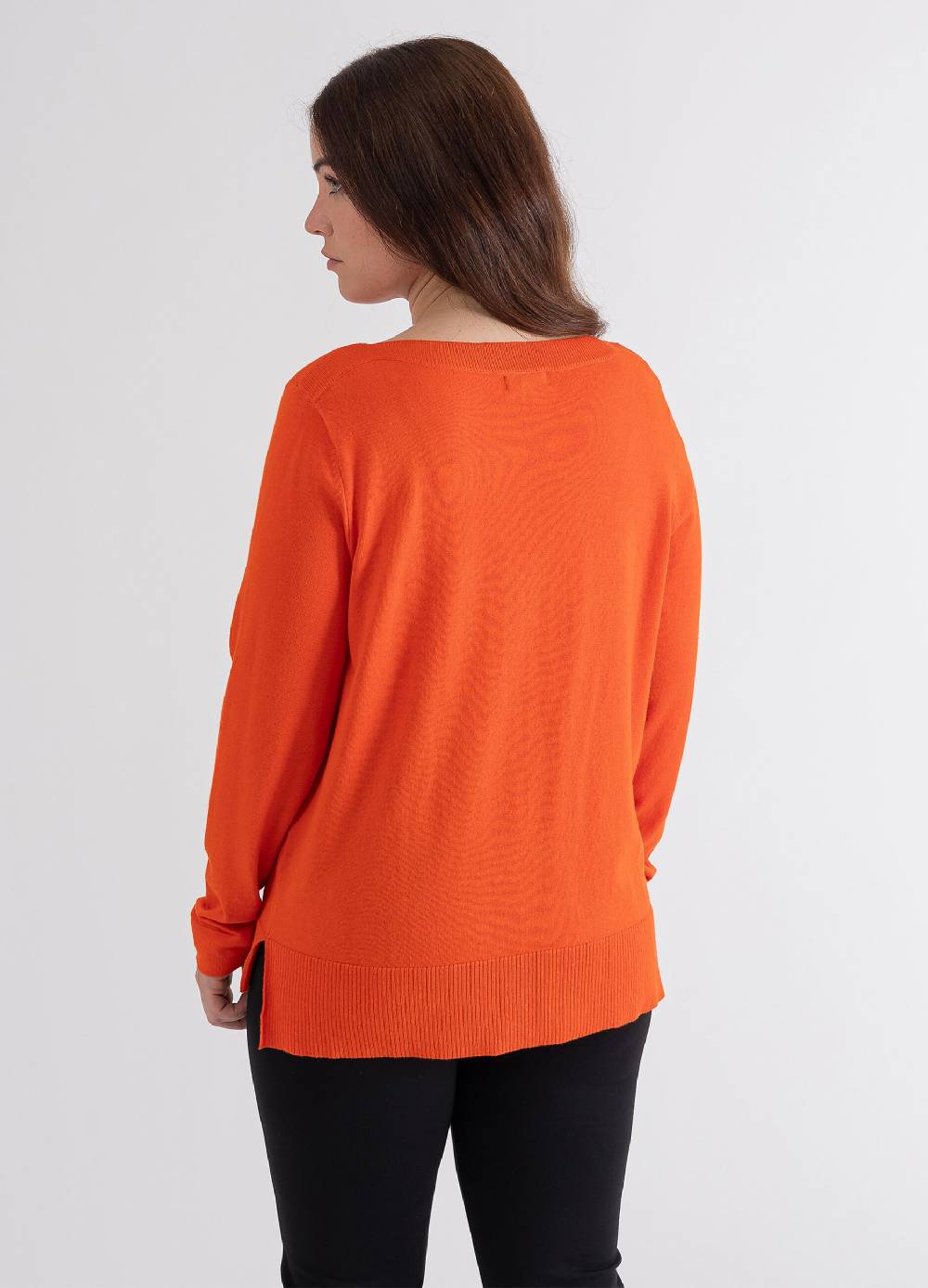 OCTOBER Maglia a maniche lunghe scollo a barca Curvy Negozi Online