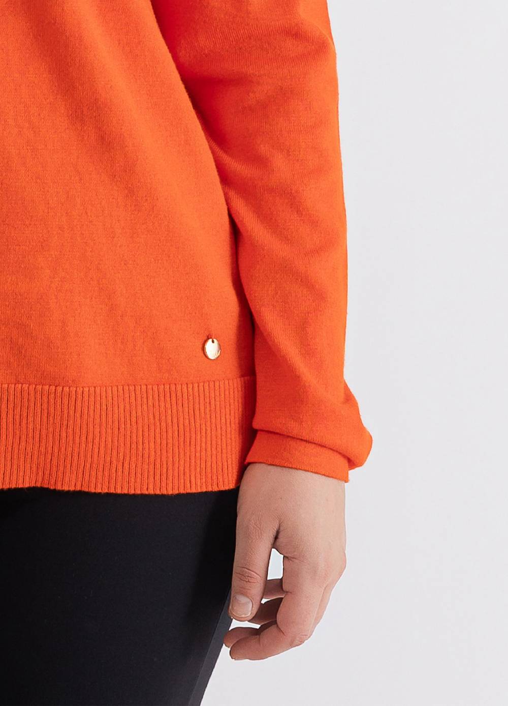 OCTOBER Maglia a maniche lunghe scollo a barca Curvy Negozi Online