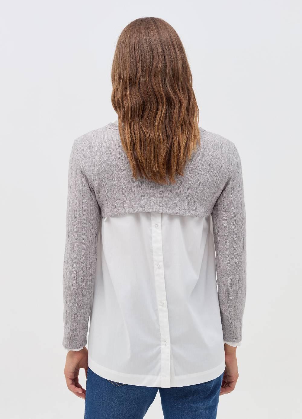 NICOL CARAMEL T-shirt premaman crop a coste piatte Sconto