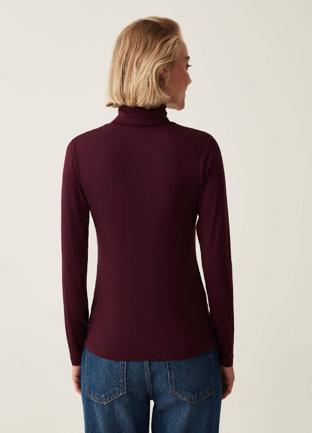 OVS T-shirt a collo alto con maniche lunghe Hotsell