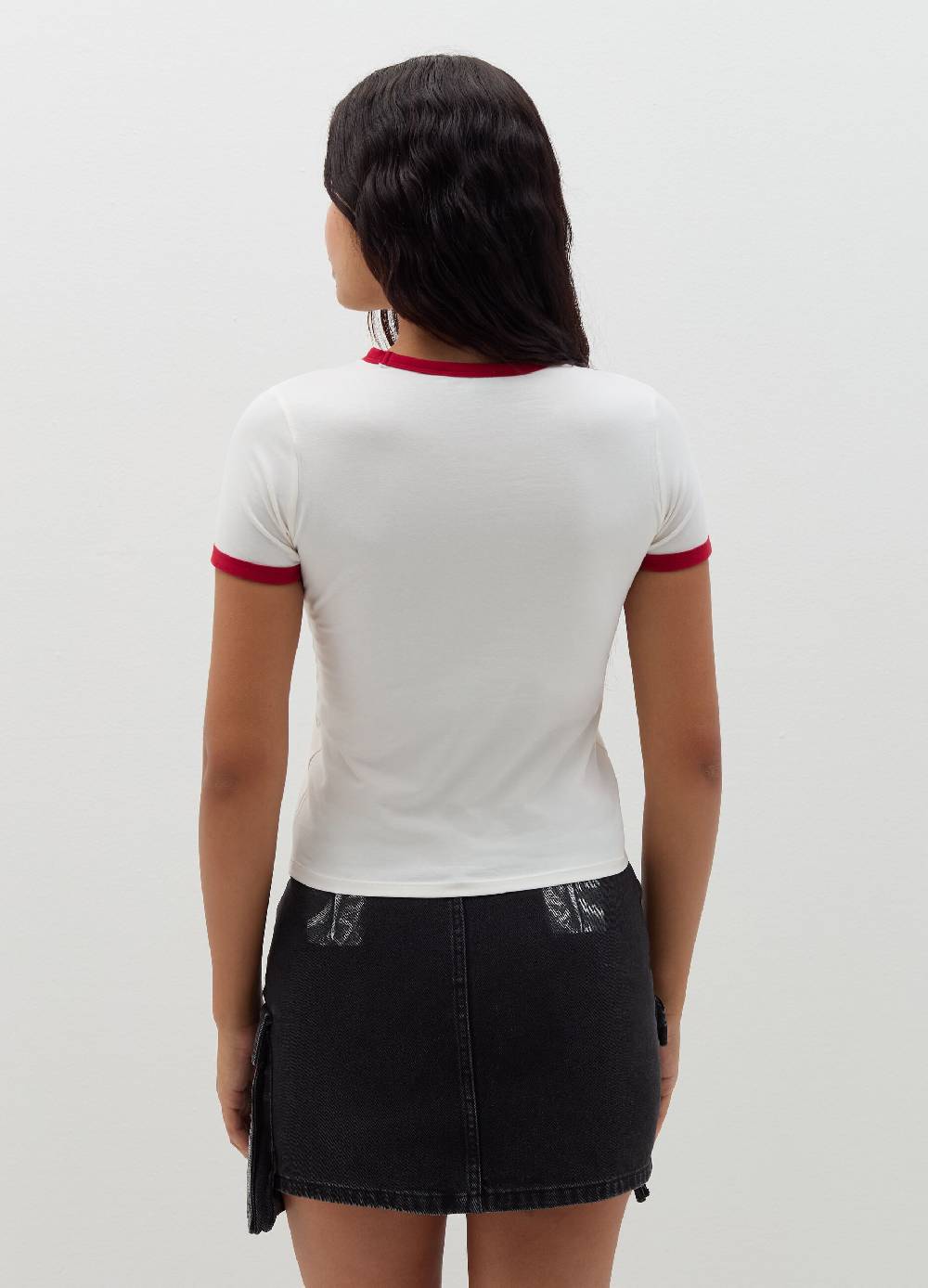 B. ANGEL T-shirt con profili a contrasto e stampa Italy