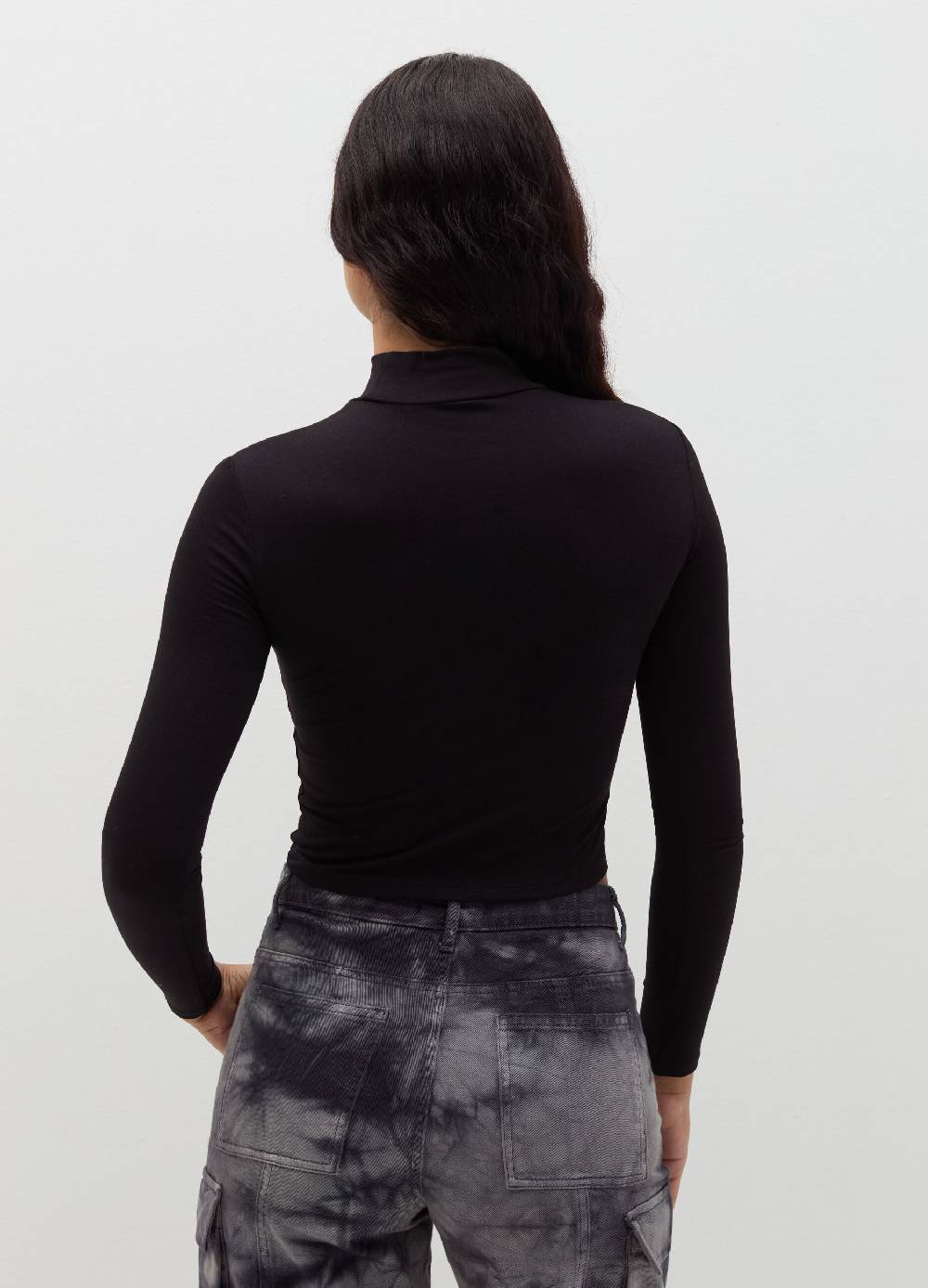 B. ANGEL T-shirt mock neck con maniche lunghe Spedizione Gratuita