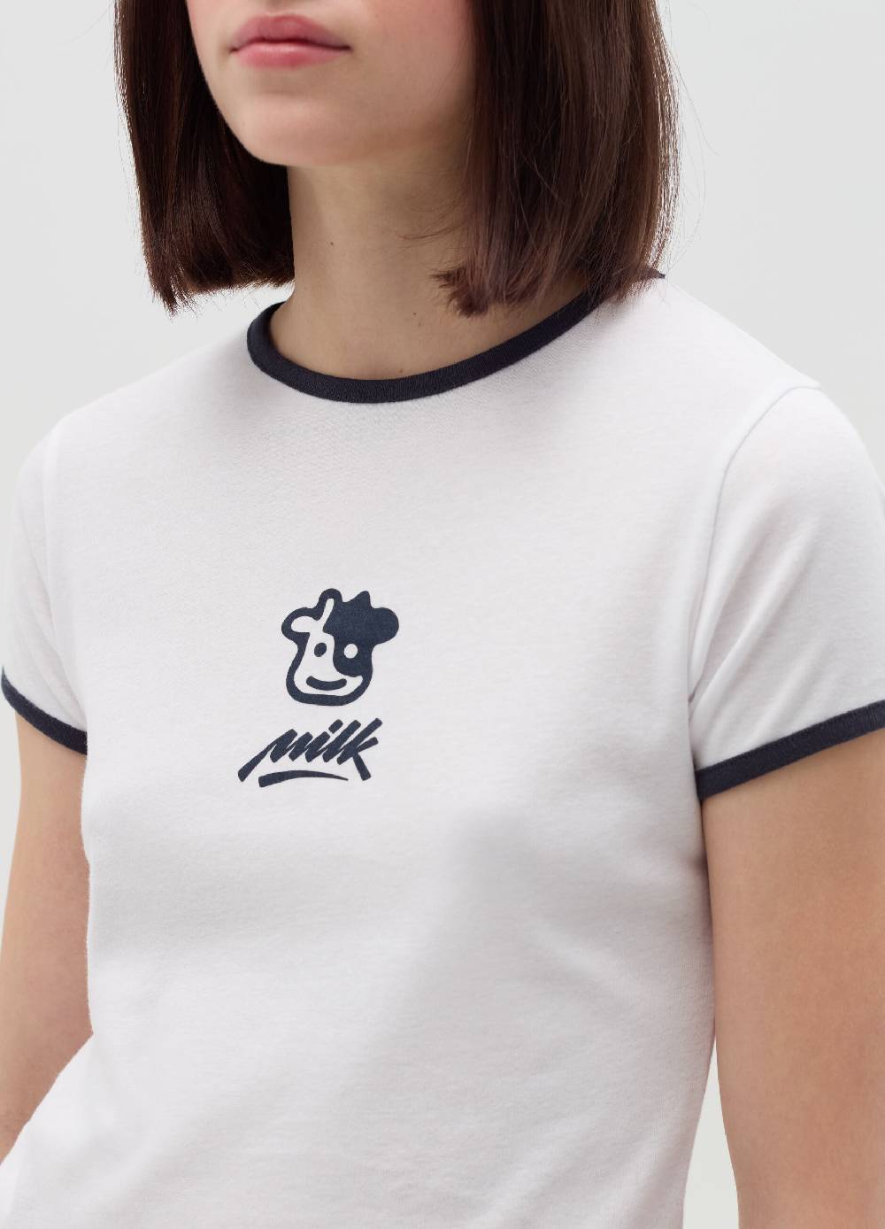 MILK+HERO T-shirt girocollo con stampa Soddisfazione Garantita