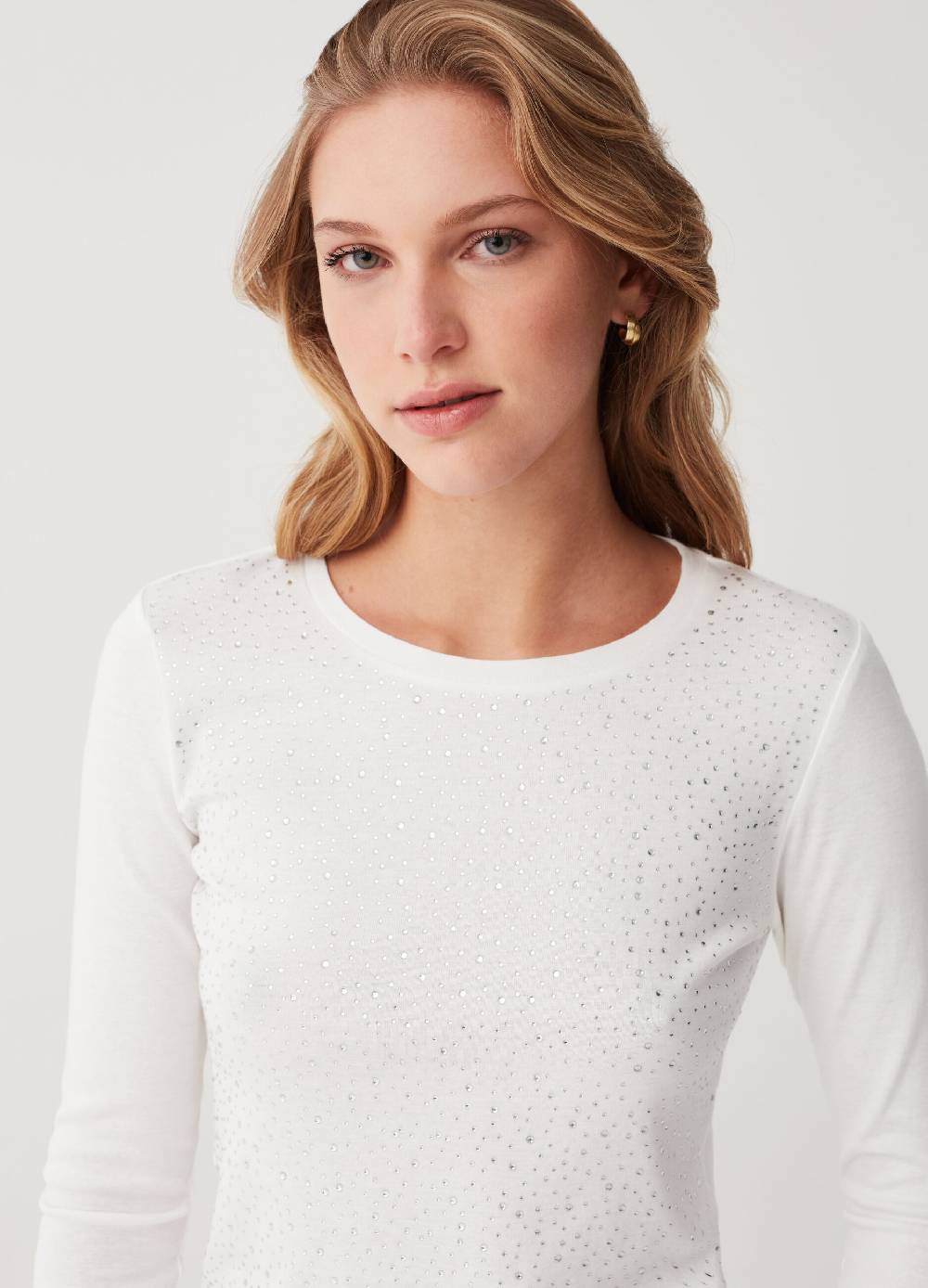 OVS T-shirt a maniche lunghe con strass Qualità Garantita