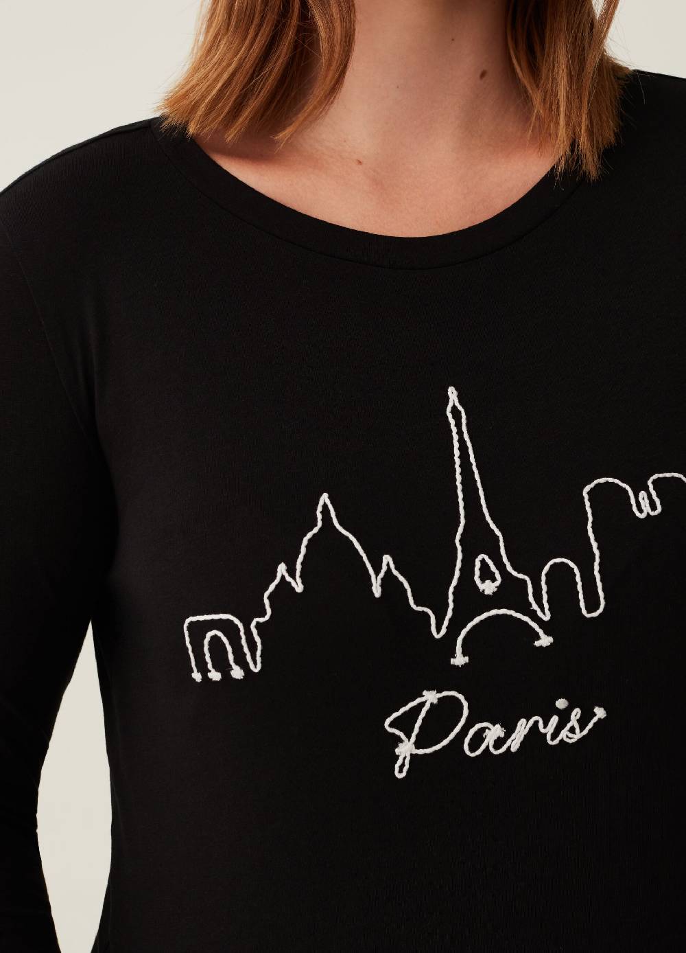 MYA T-shirt con ricamo skyline Curvy Comprane uno, ottenene uno gratis