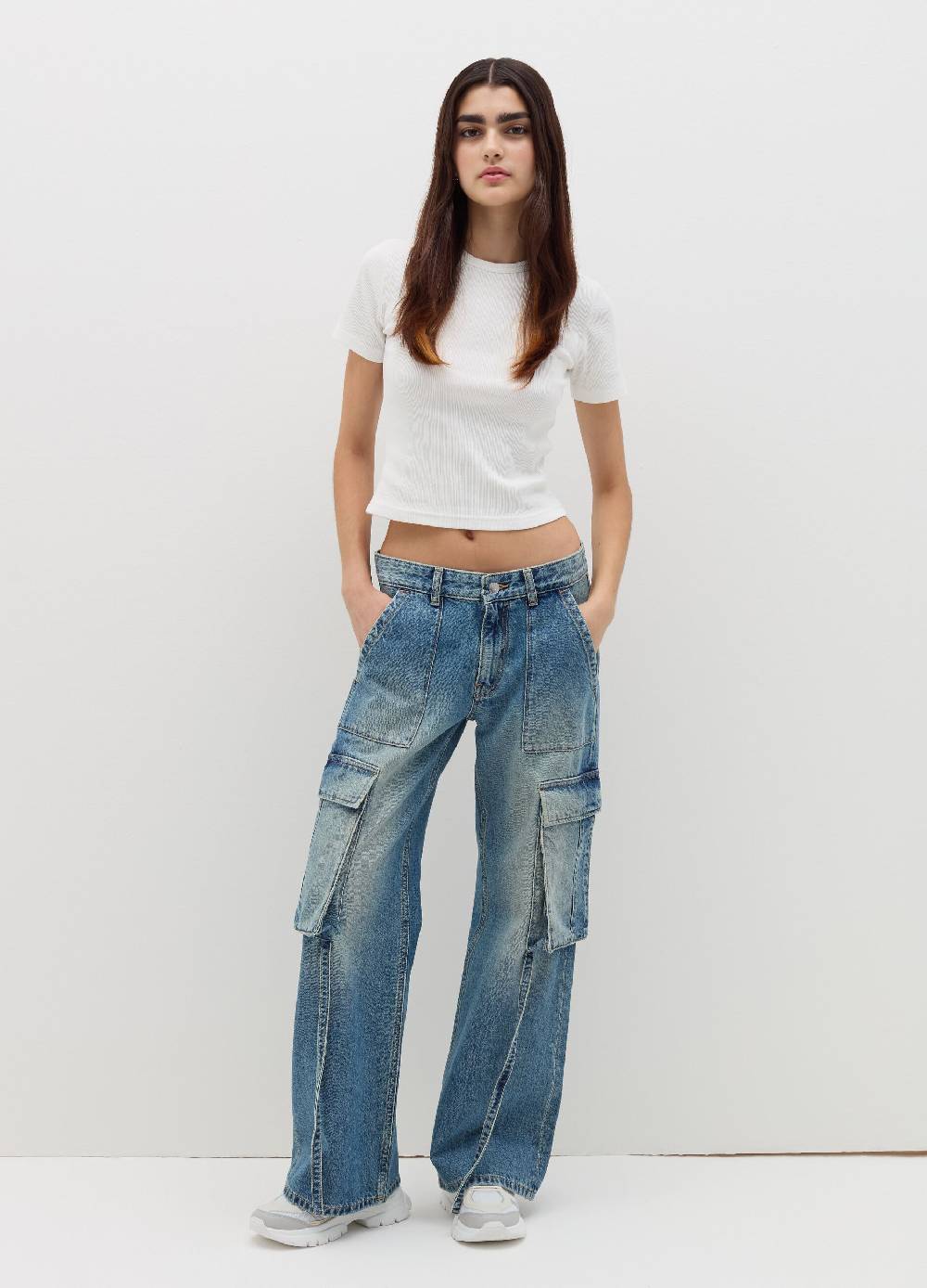 B. ANGEL T-shirt in cotone stretch a costine Presa
