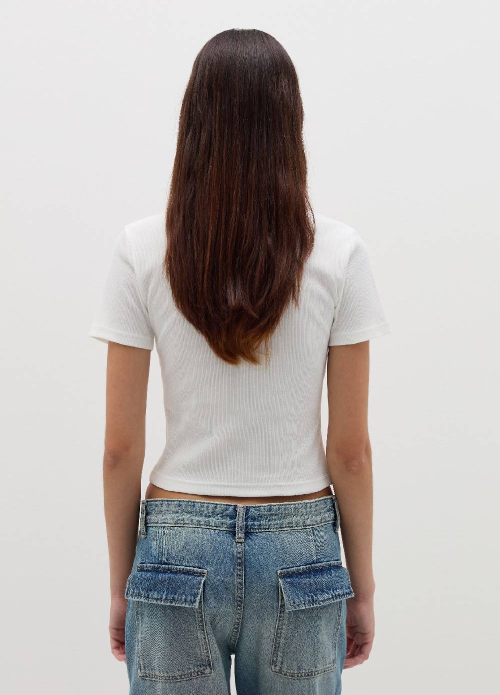B. ANGEL T-shirt in cotone stretch a costine Presa