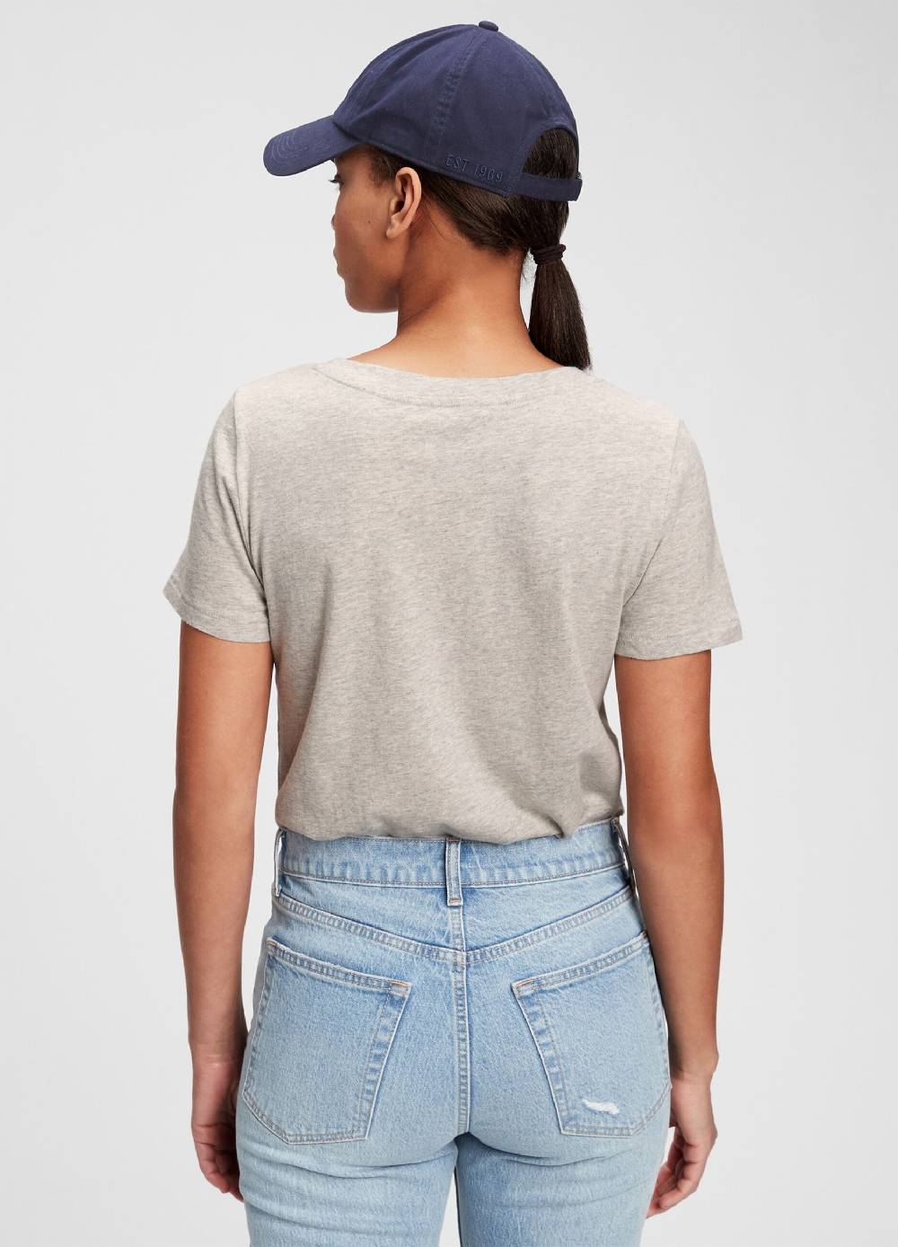 GAP T-shirt melange con scollo a V Sconto