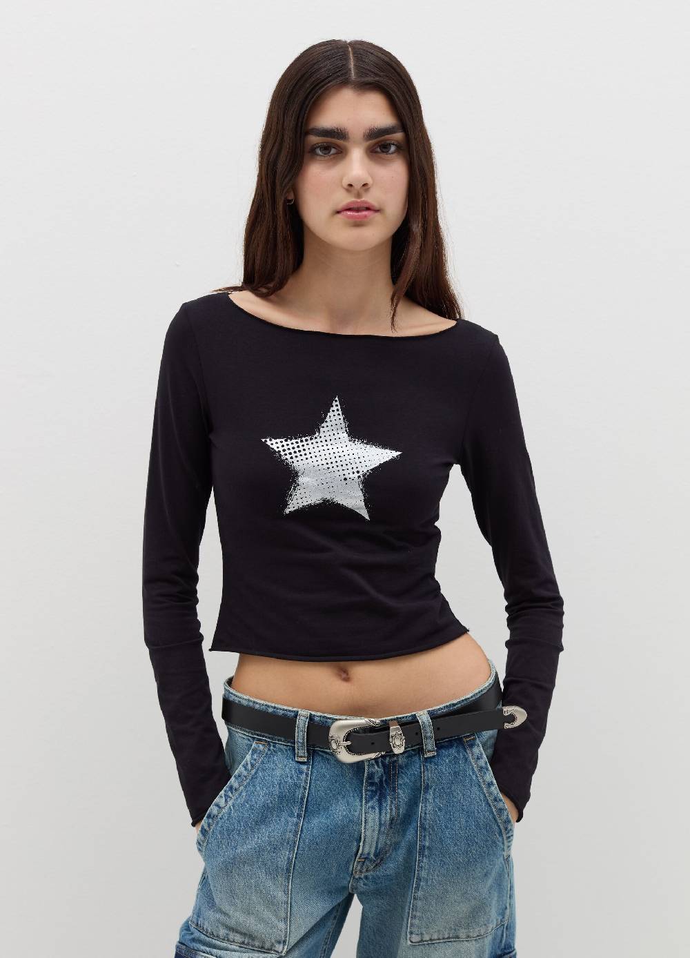B. ANGEL T-shirt a maniche lunghe con stampa Ultimi tre giorni
