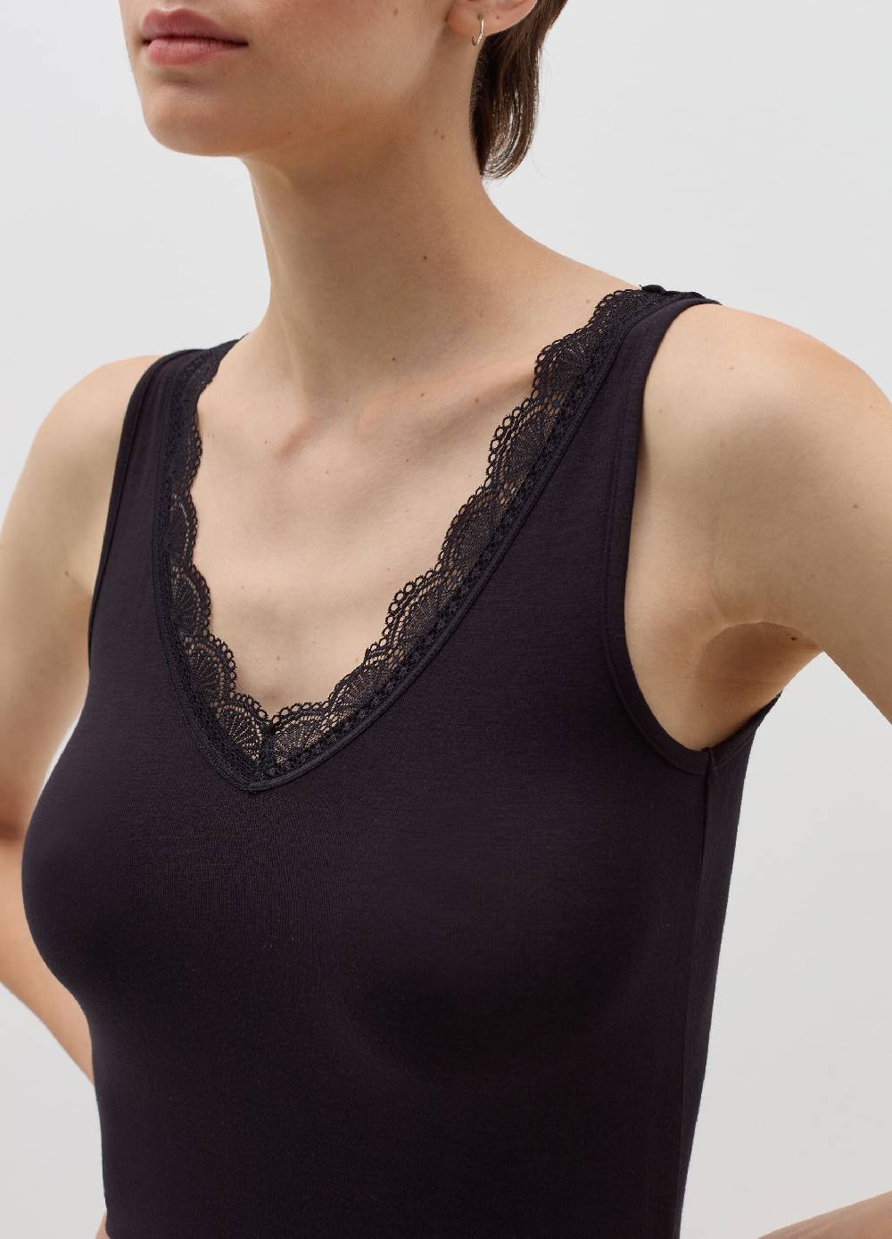 OVS Canotta in viscosa stretch con pizzo Hotsell