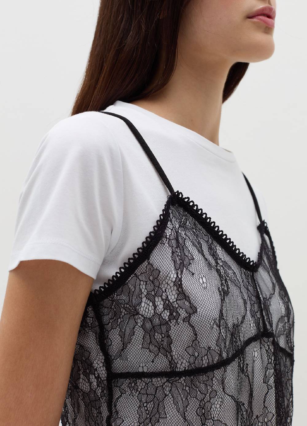 B. ANGEL T-shirt con top in pizzo Vendita Economica
